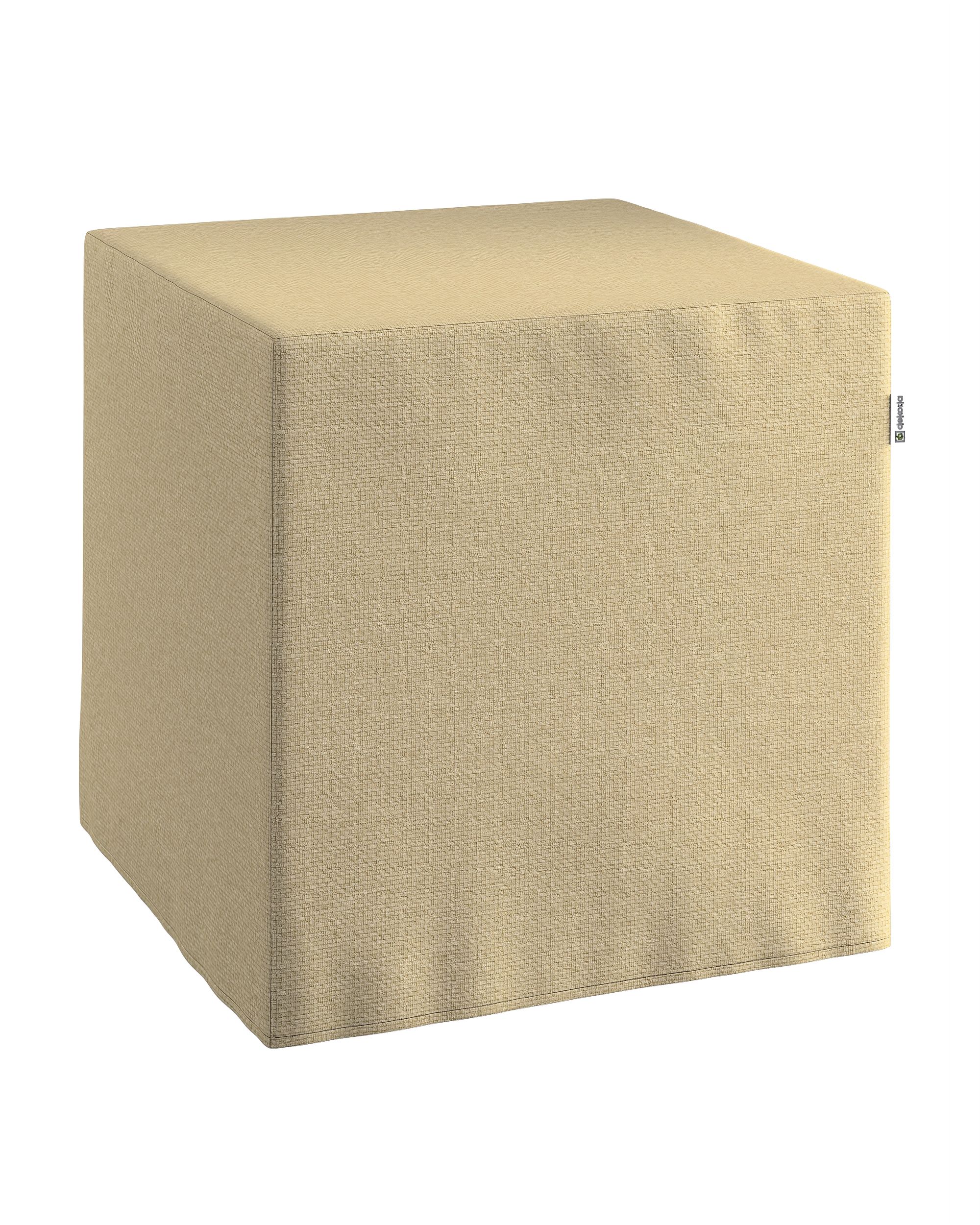 Pouf cube Nano couleur vert tissu tresse