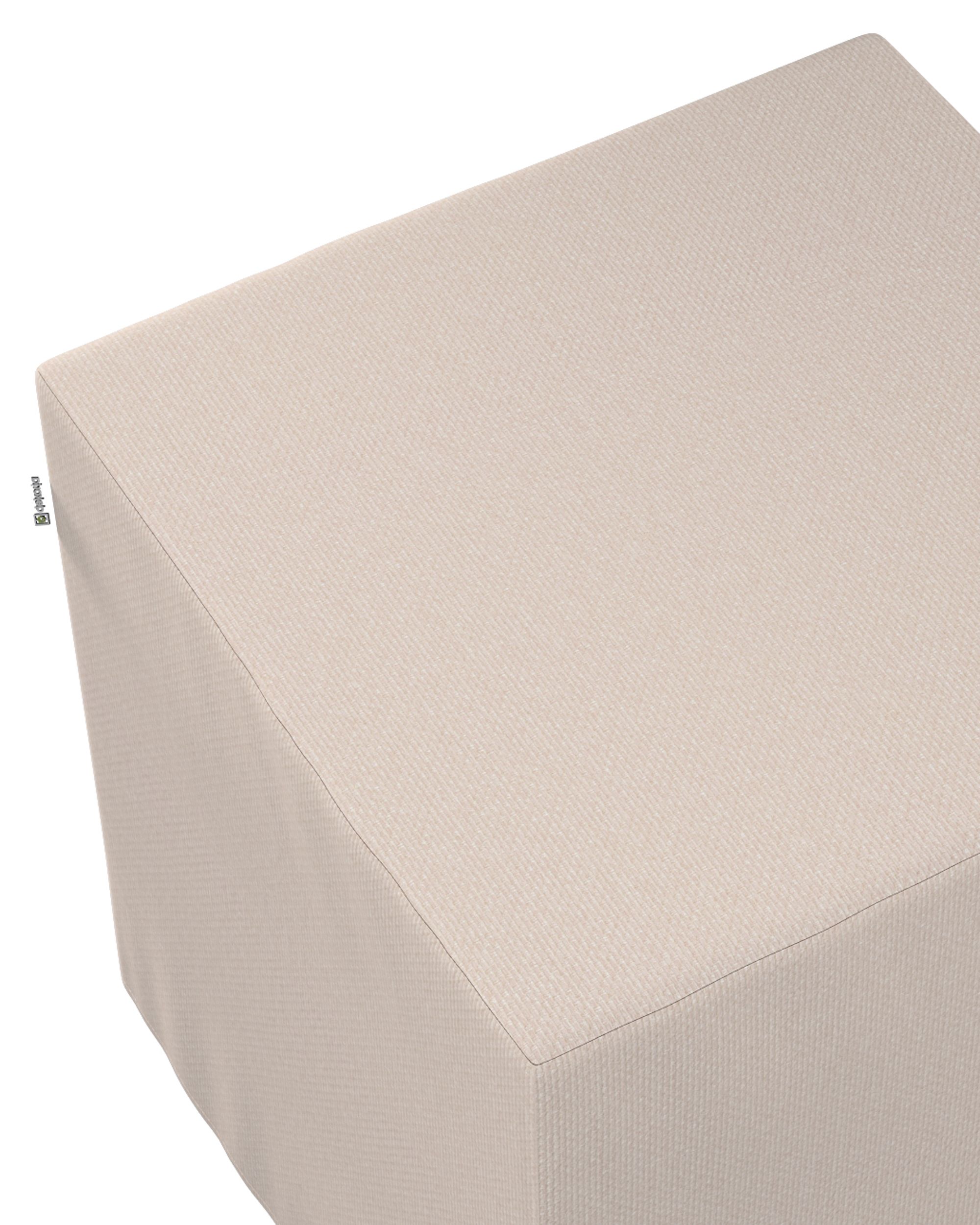 Pouf cube Nano couleur rose tissu tresse (hover)