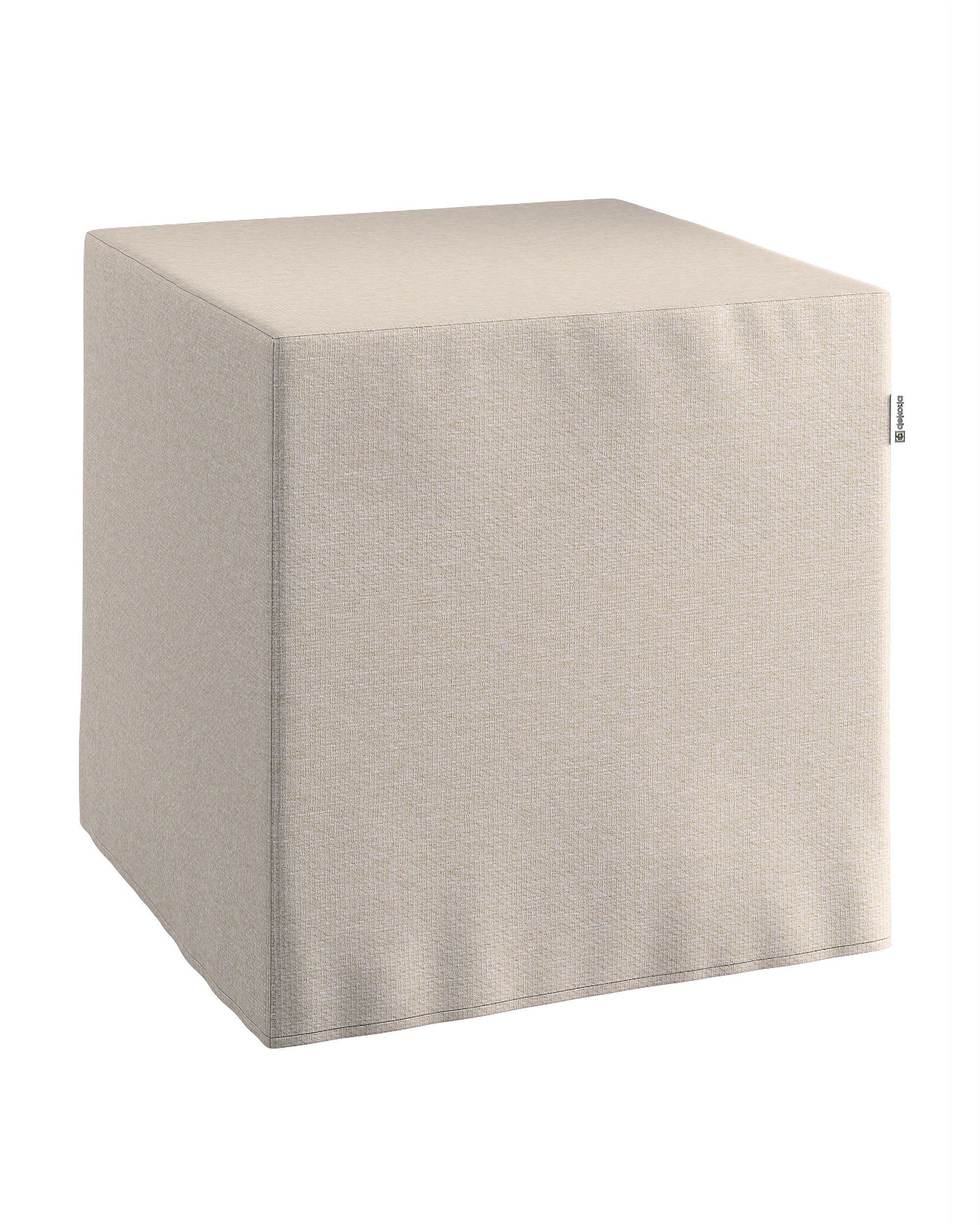 Pouf cube Nano couleur gris tissu tresse