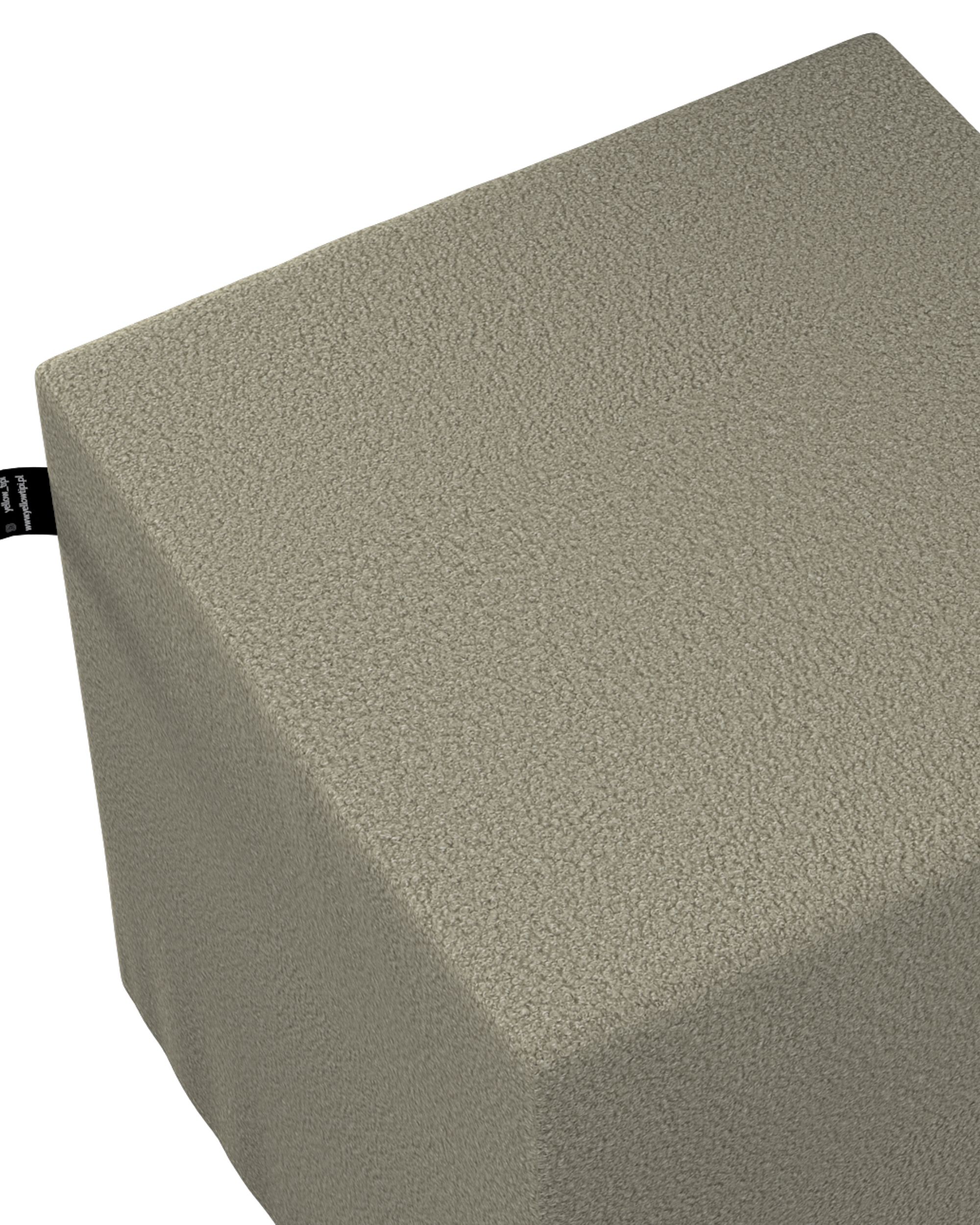 Pouf cube Nano couleur beige tissu tresse (hover)