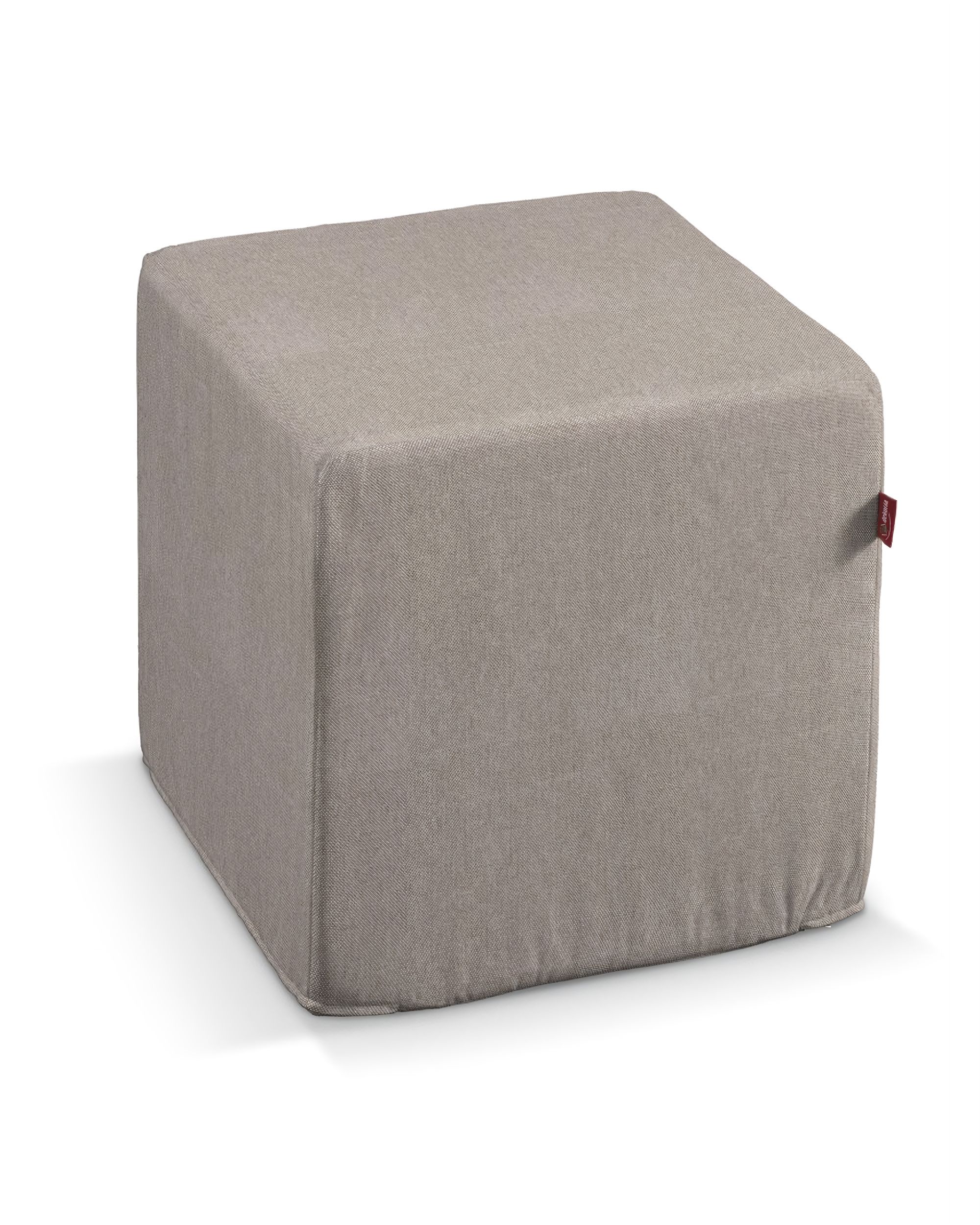 Housse pour pouf cube Nano couleur beige tissu tresse