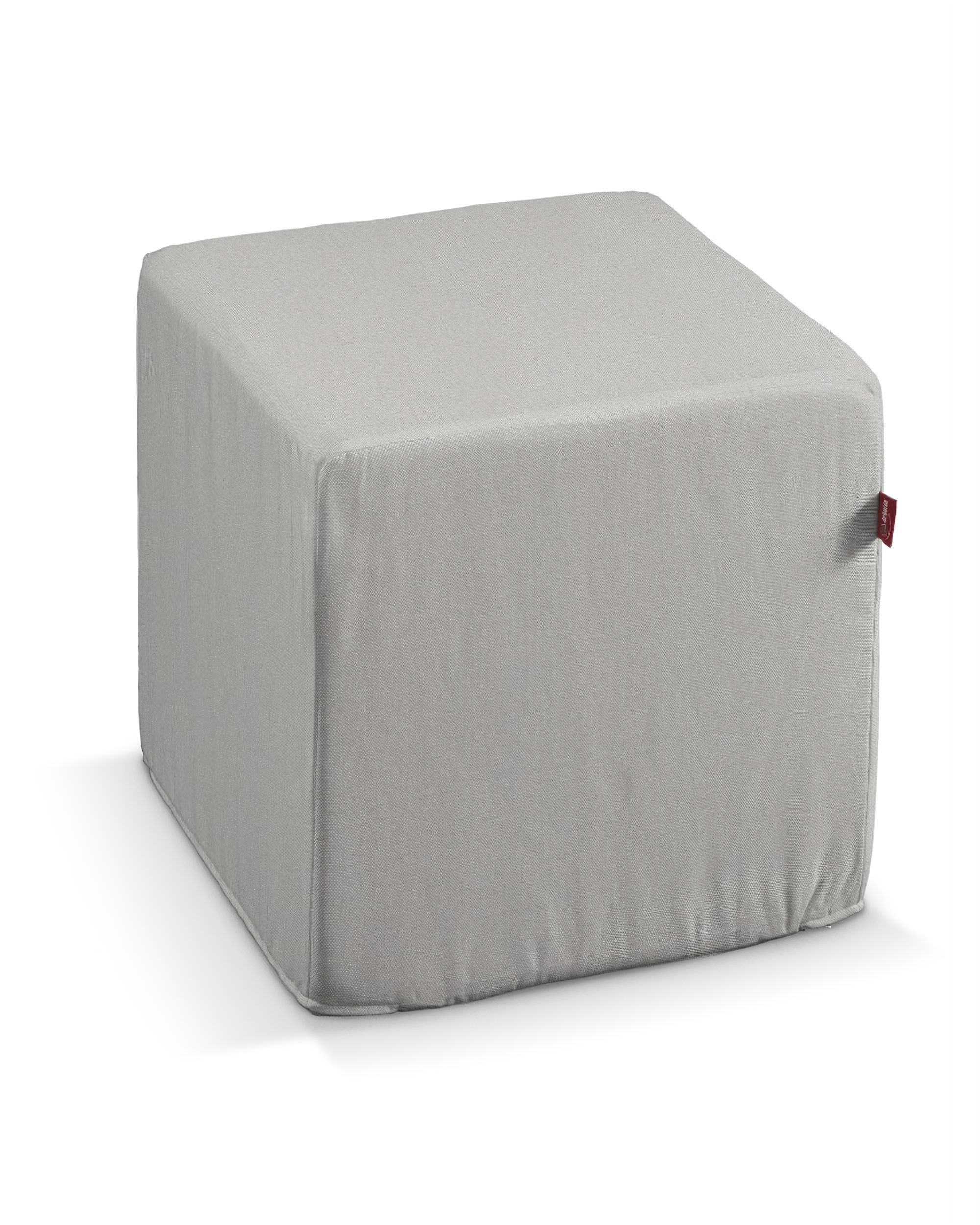 Housse pour pouf cube Nano couleur gris tissu tresse
