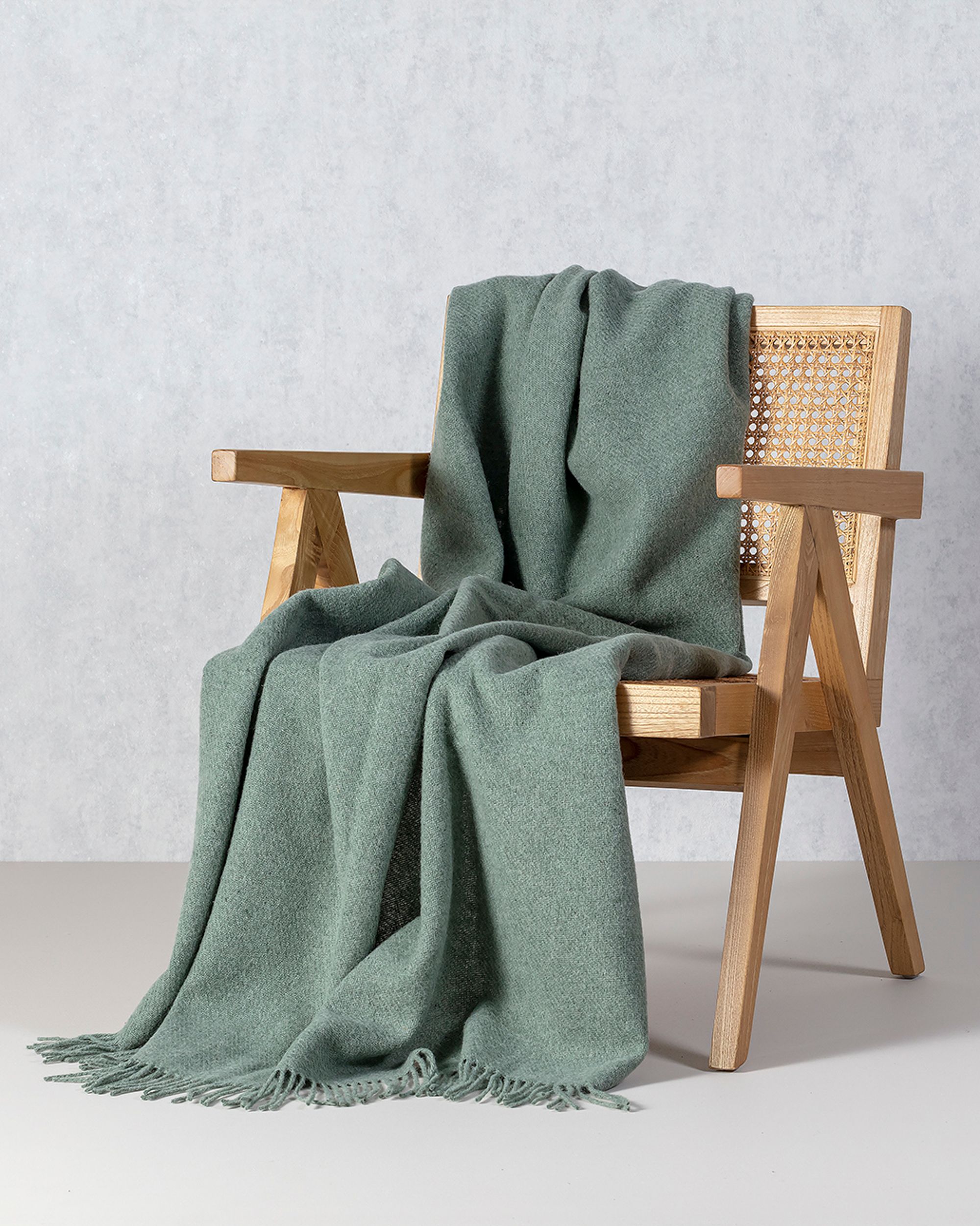 Plaid Zelandia 140x200cm melange smoke green