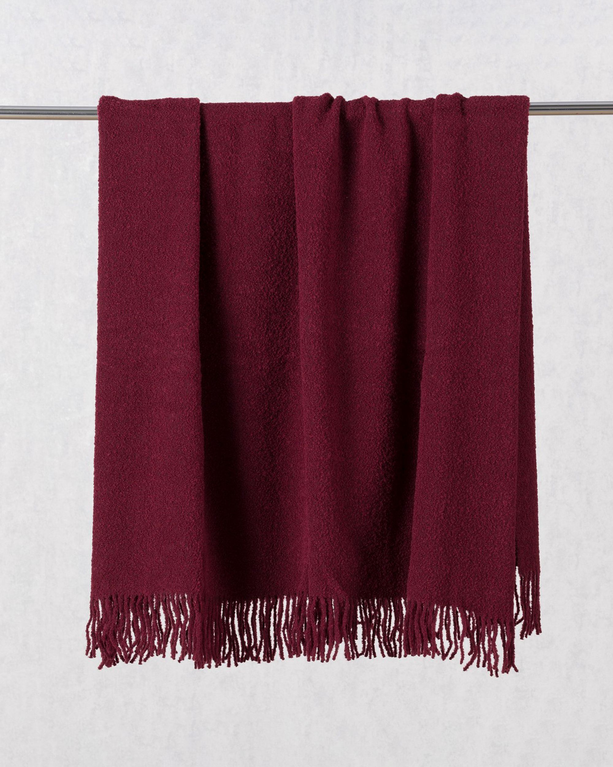 Plaid Boucle 140x200cm red wine (hover)