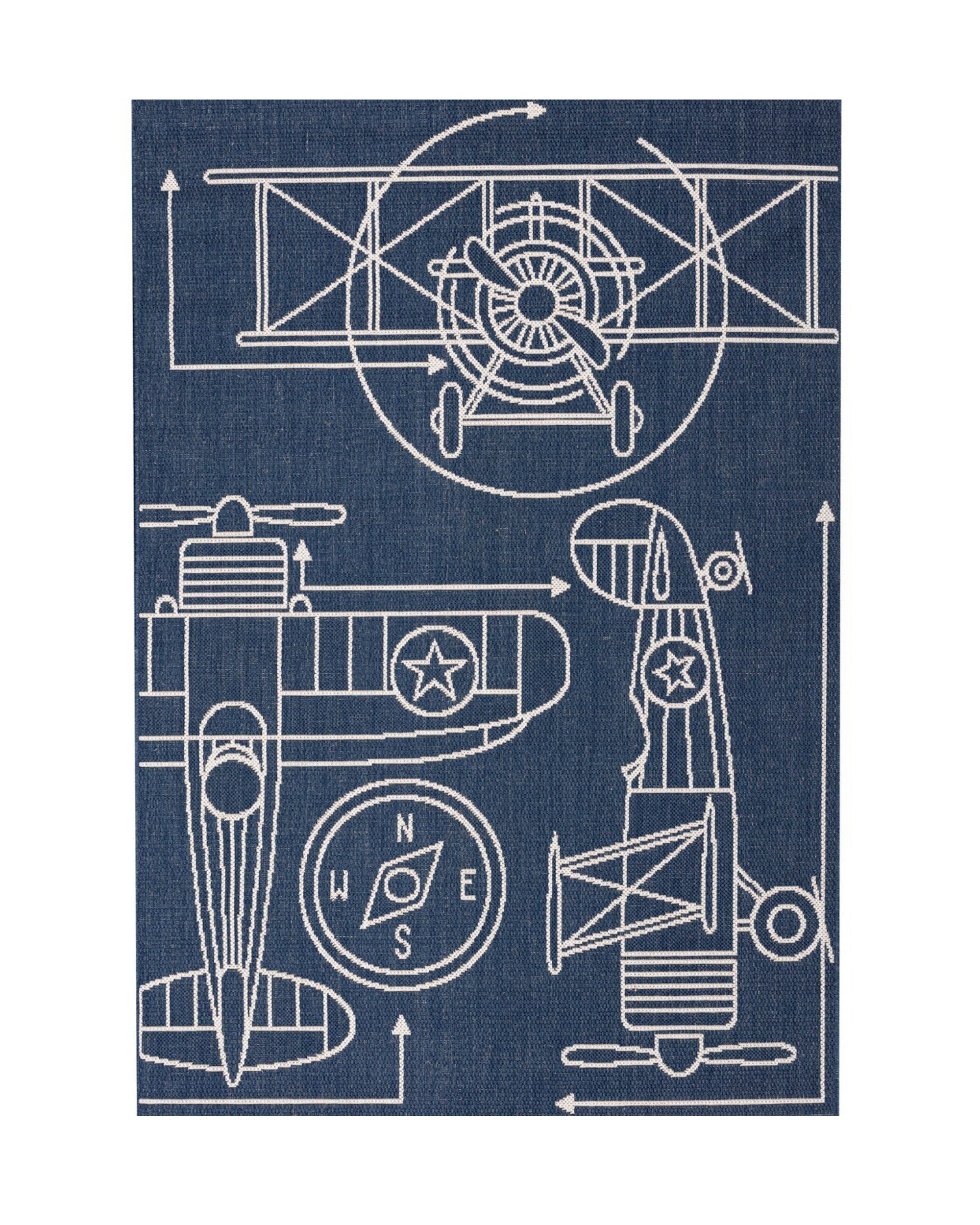 Tapis Aeroplane blue 120x170 cm