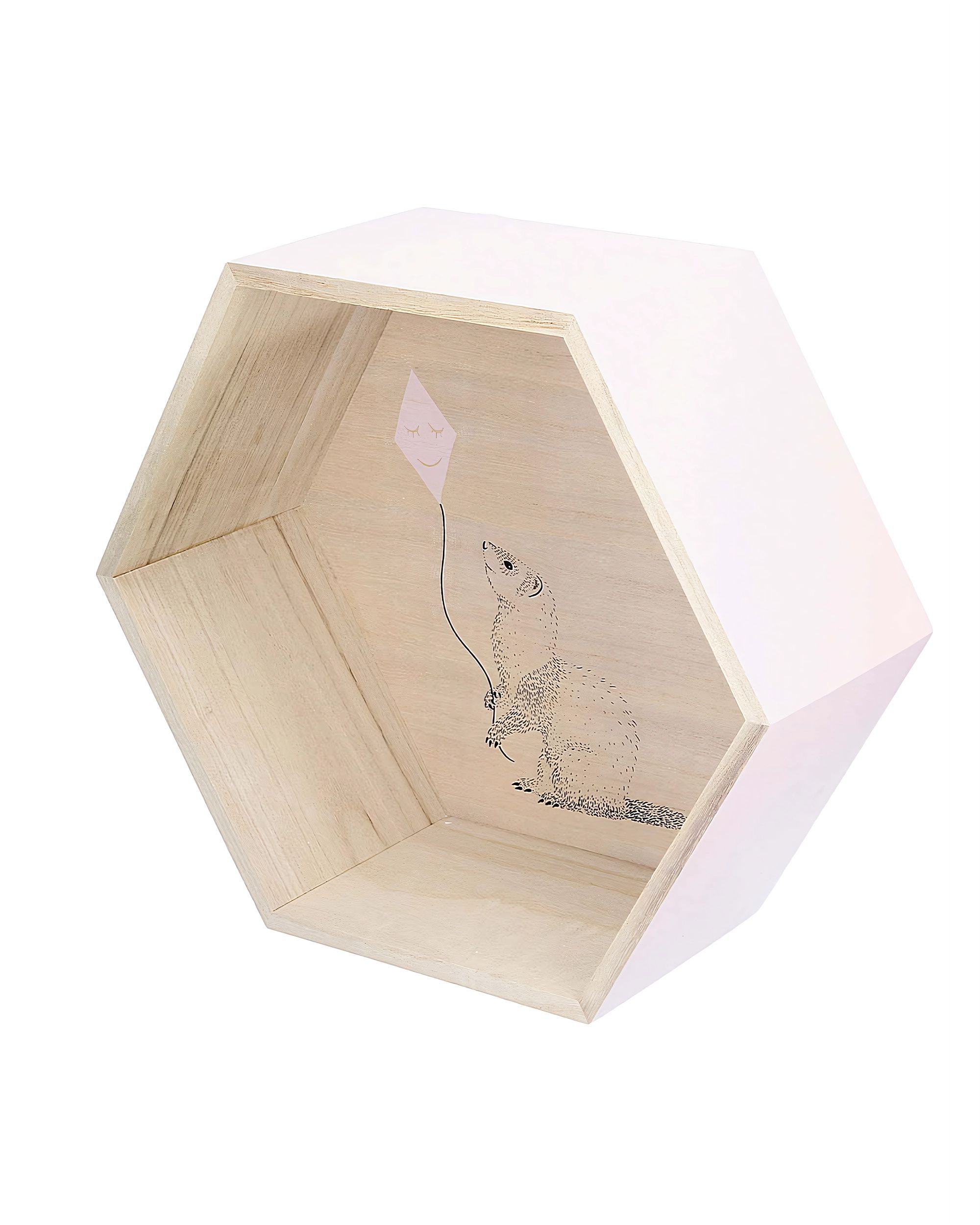 Étagère Hexagon pink 36cm (hover)