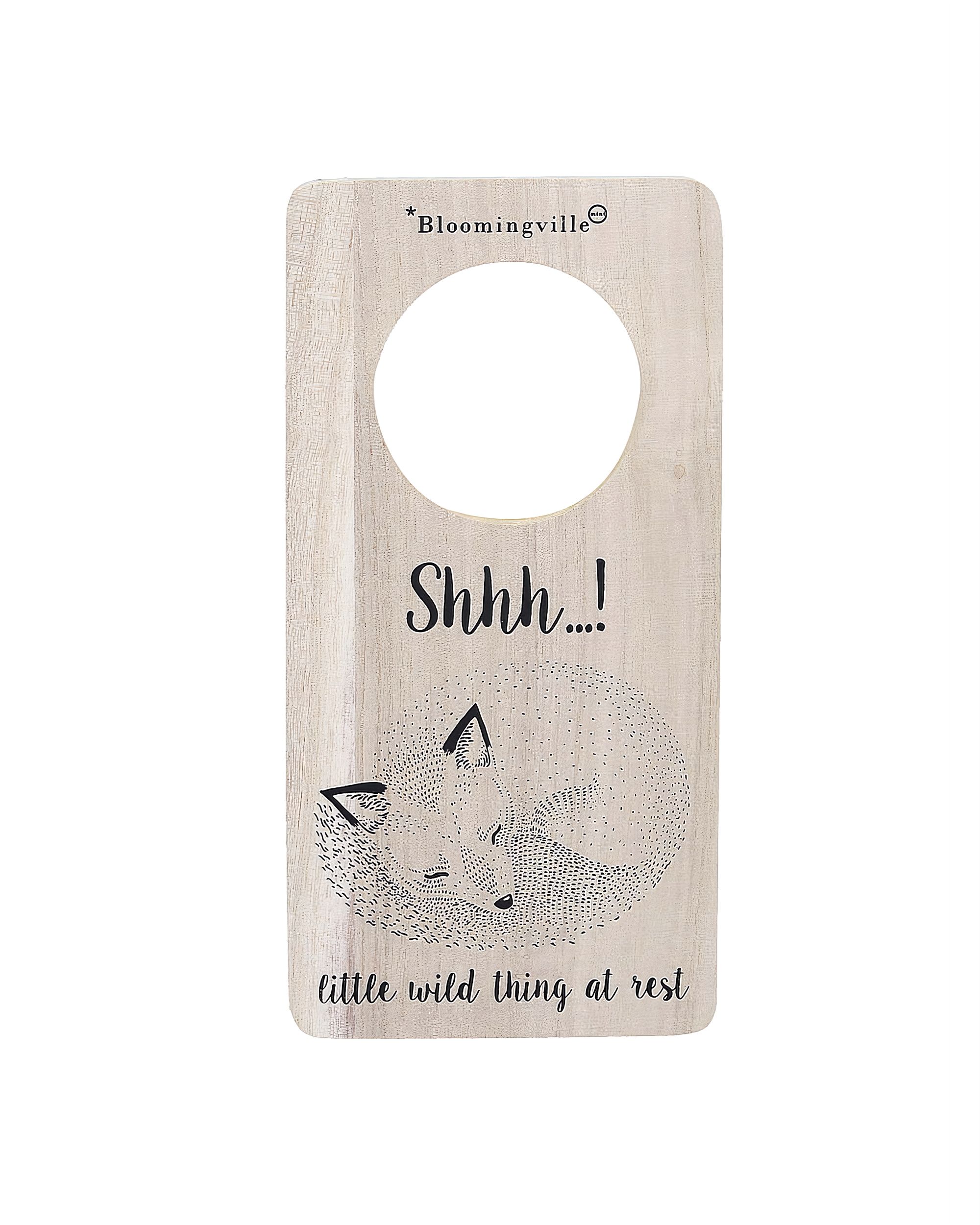 Signe de porte Sleepy Fox