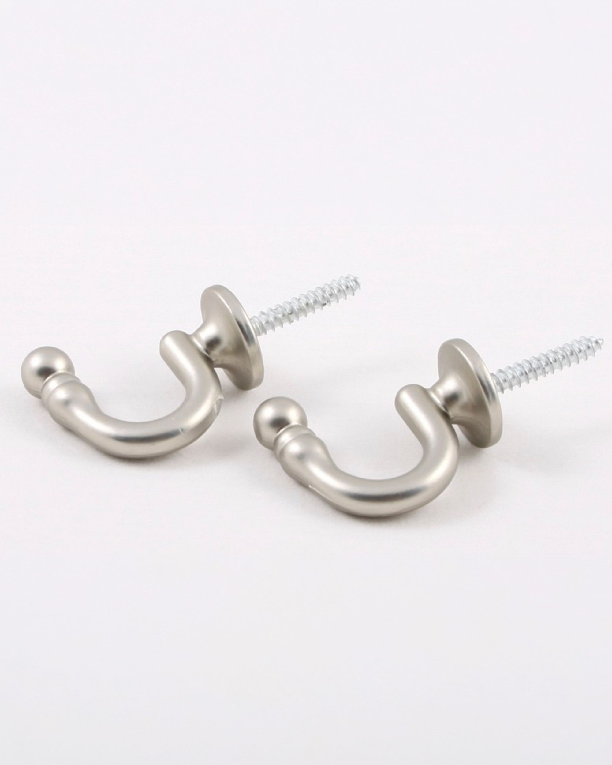 Crochets aux jarretières 2 pièces nickel satiné