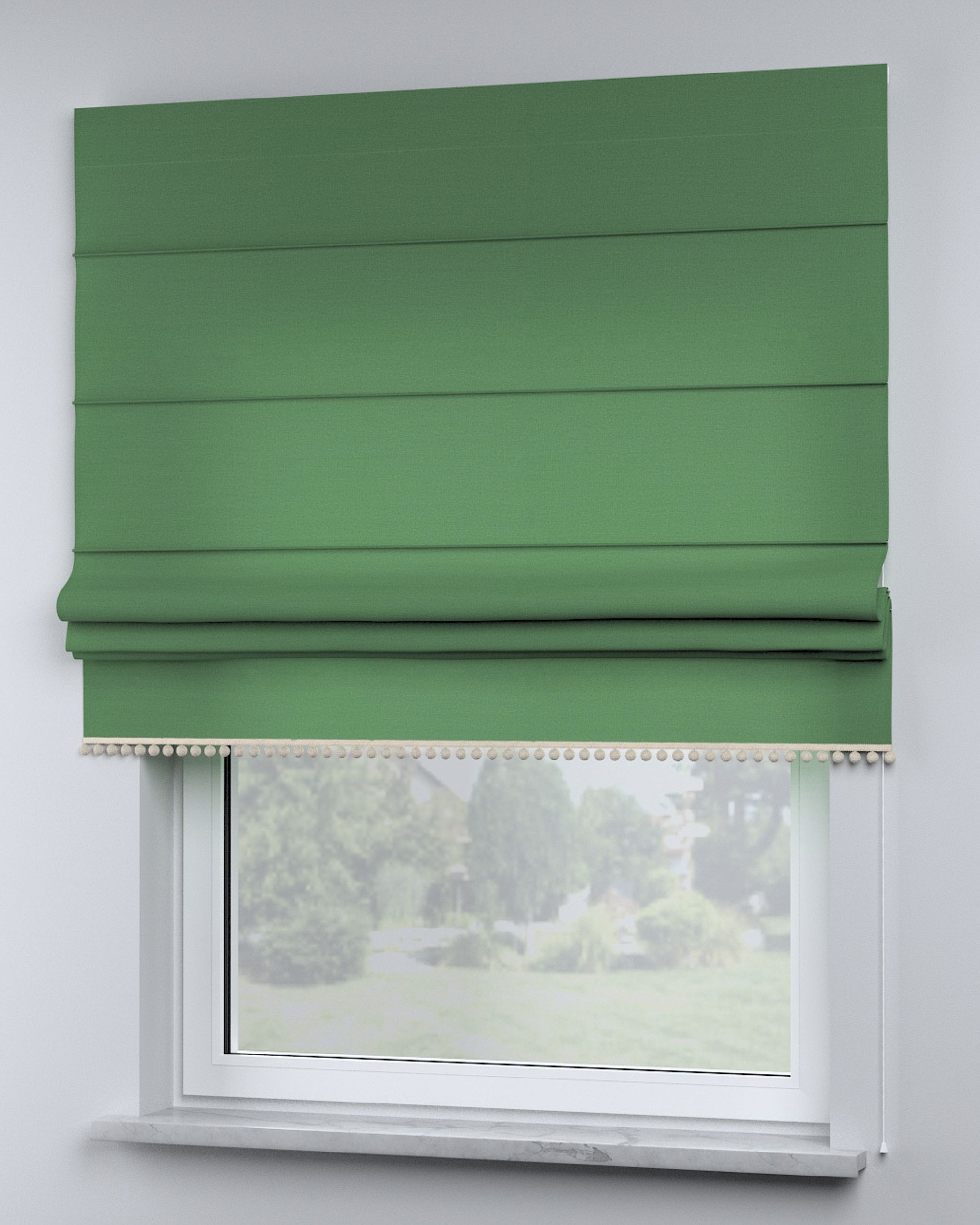 Store bateau à pompons couleur vert (hover)