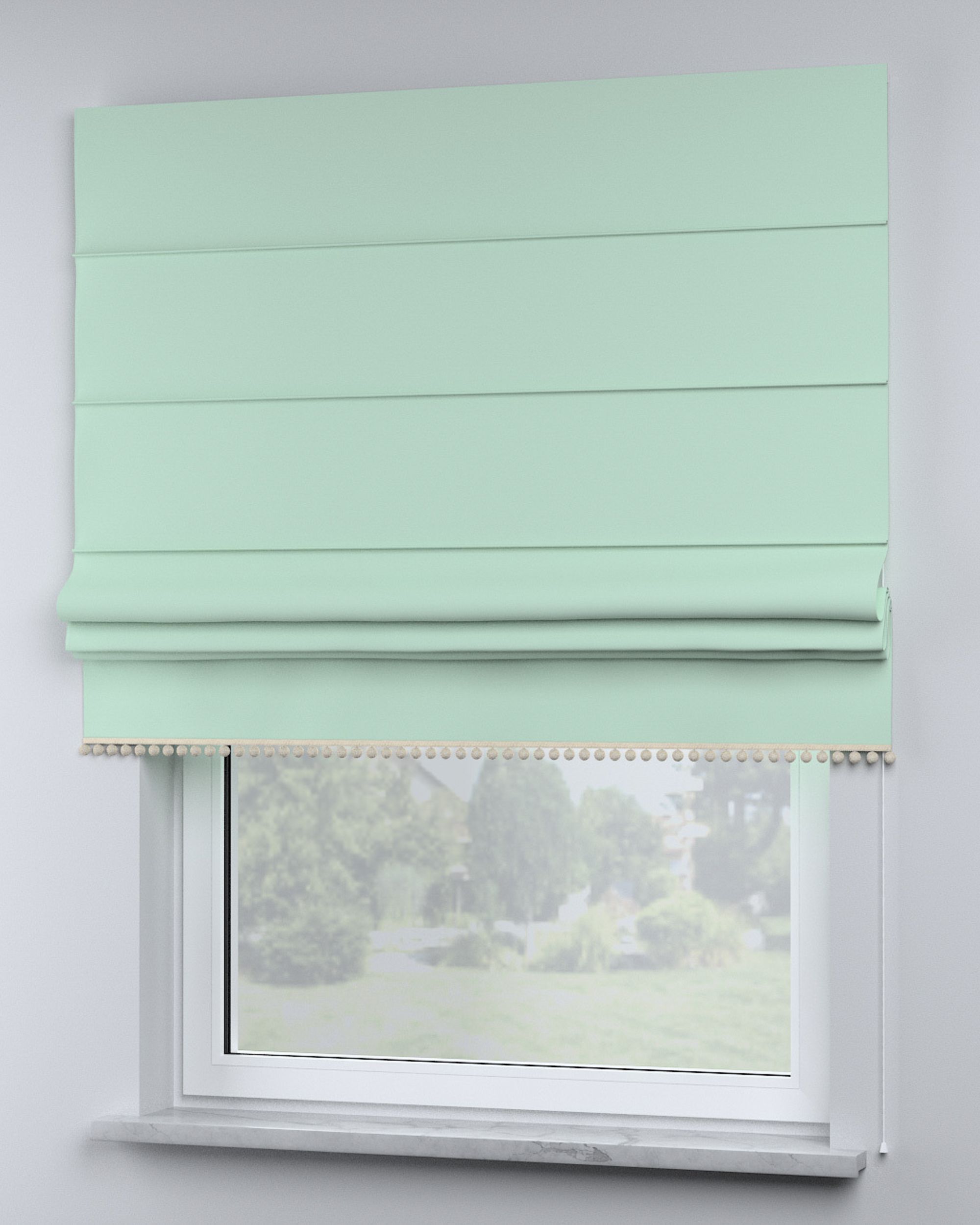 Store bateau à pompons couleur vert (hover)