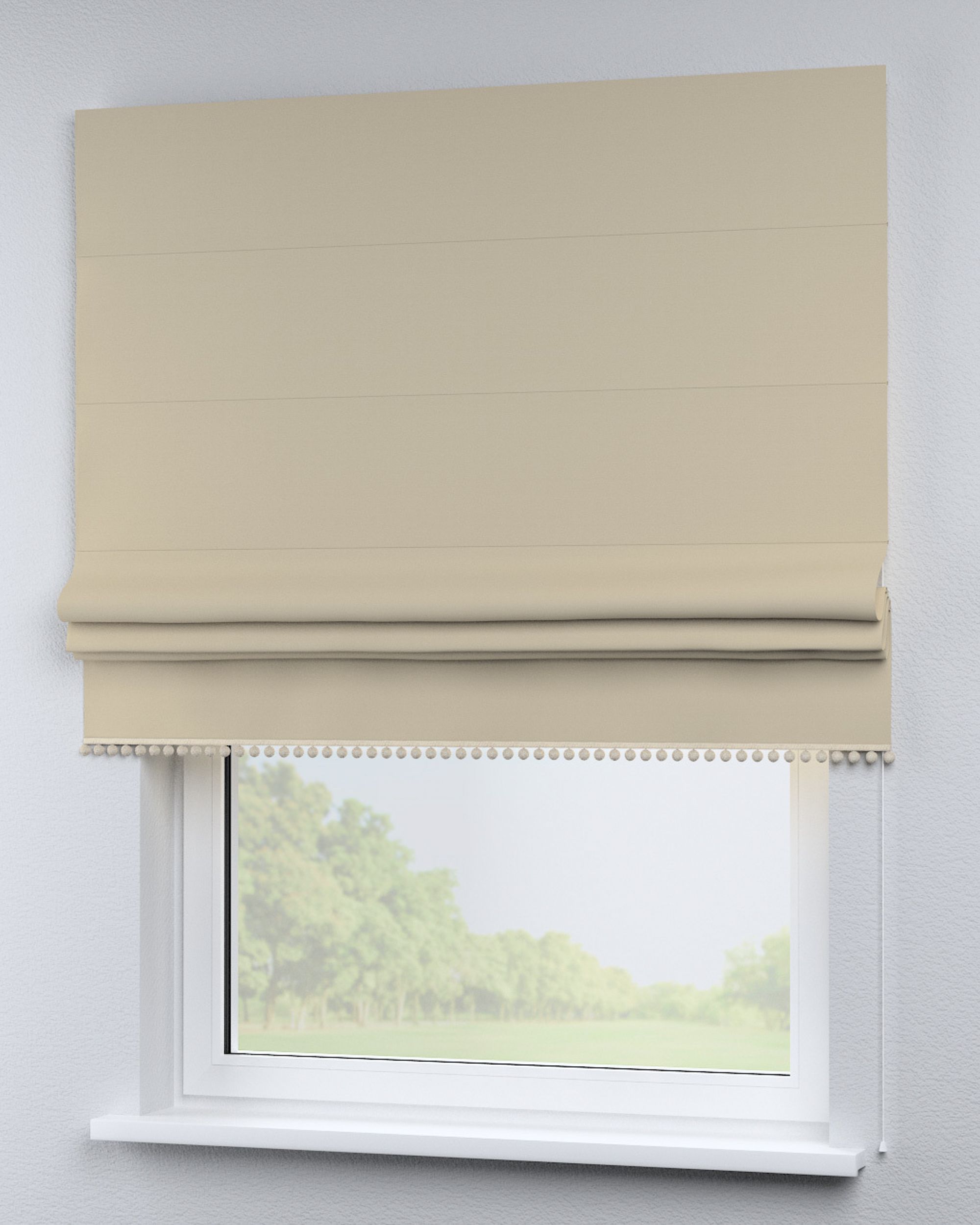 Store bateau à pompons couleur beige (hover)