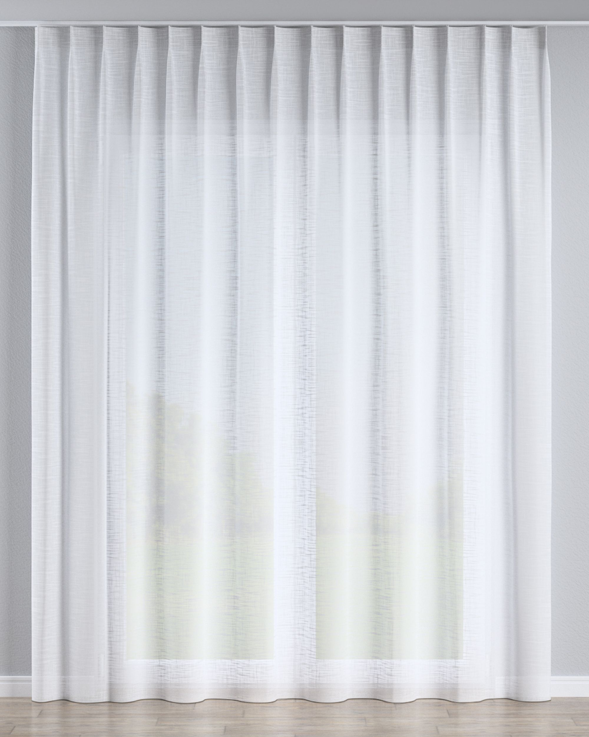 1484-128-09 couleur blanc tissu semi-transparent, tresse