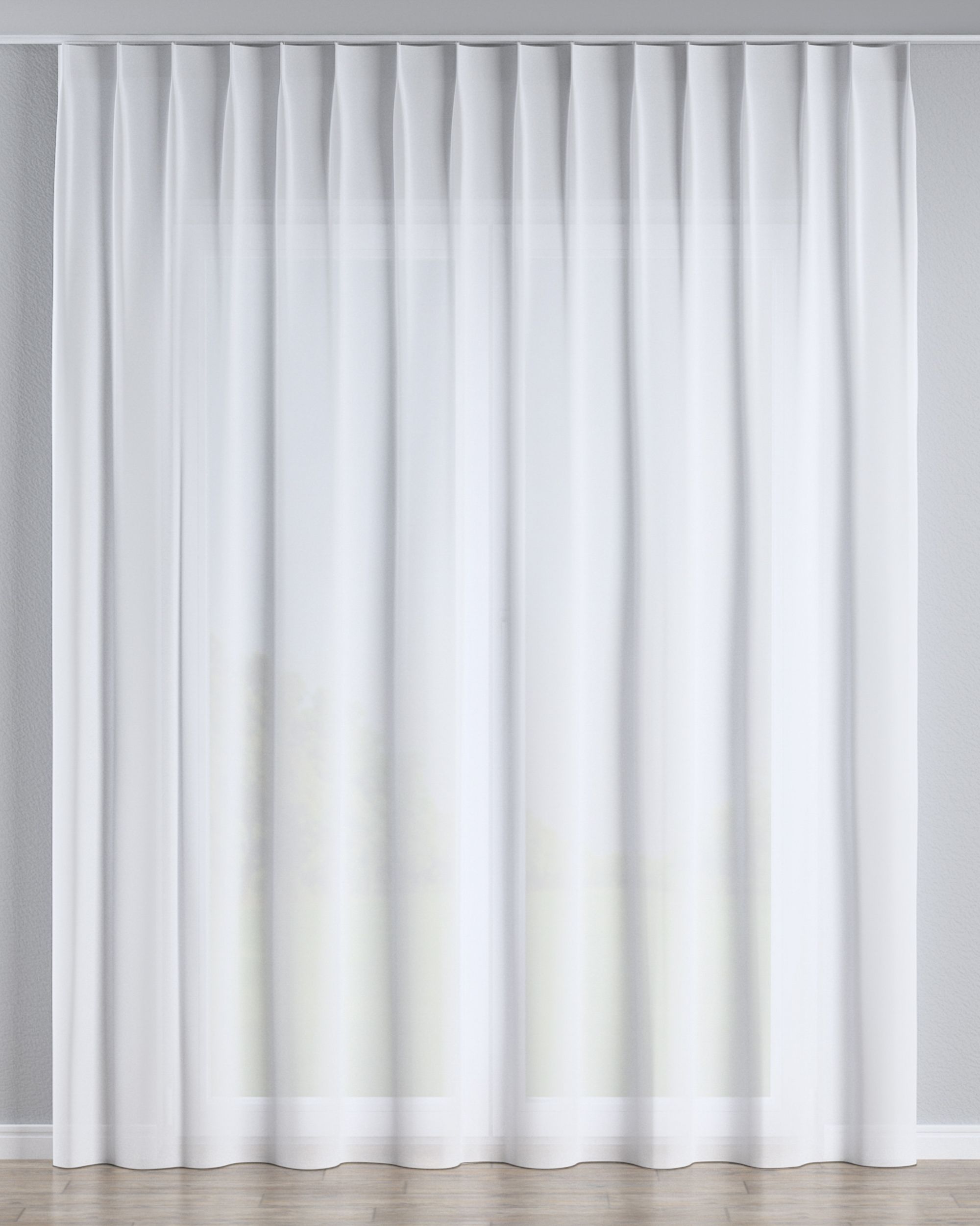 1484-128-77 couleur blanc tissu semi-transparent, tresse