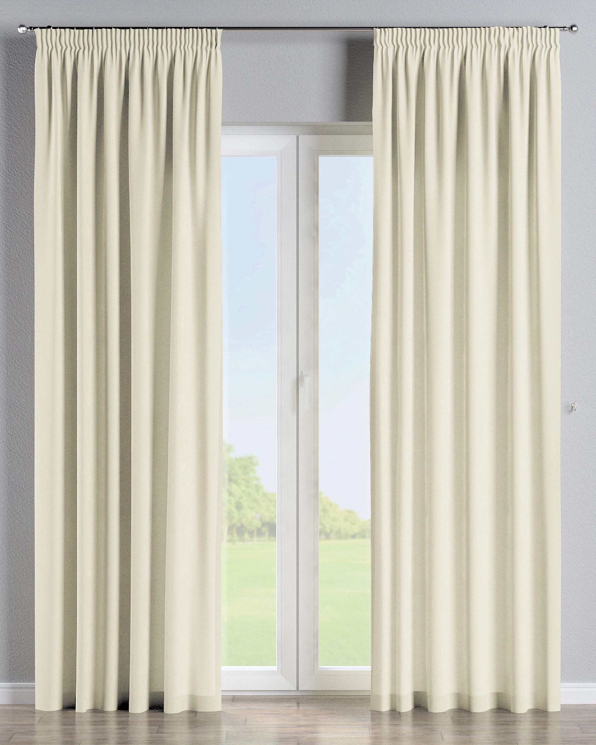 Rideau sur un ruban fronceur 1 pièce couleur crème