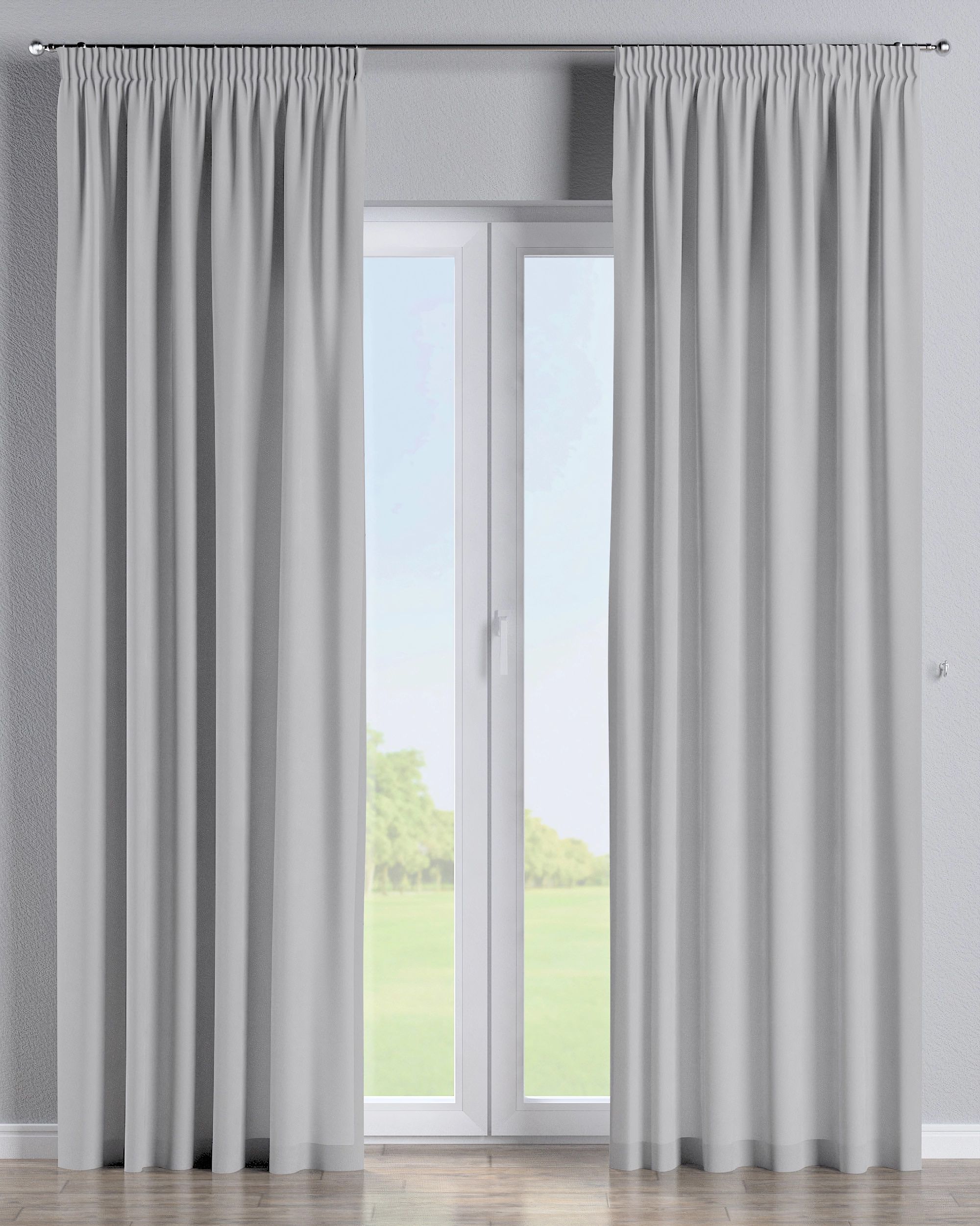 Rideau sur un ruban fronceur 1 pièce couleur gris