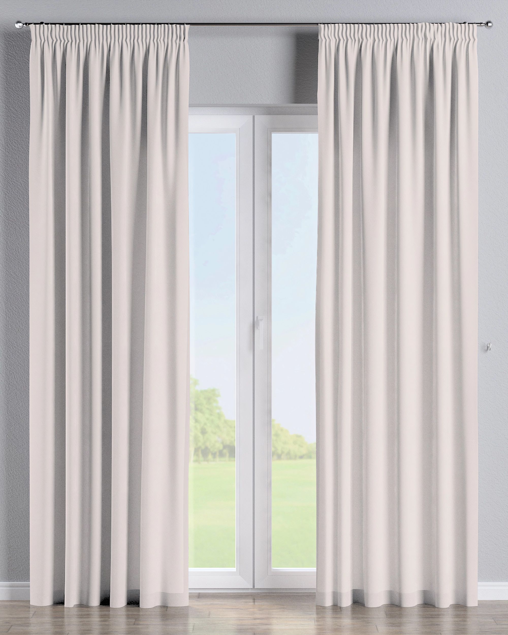 Rideau sur un ruban fronceur 1 pièce couleur crème