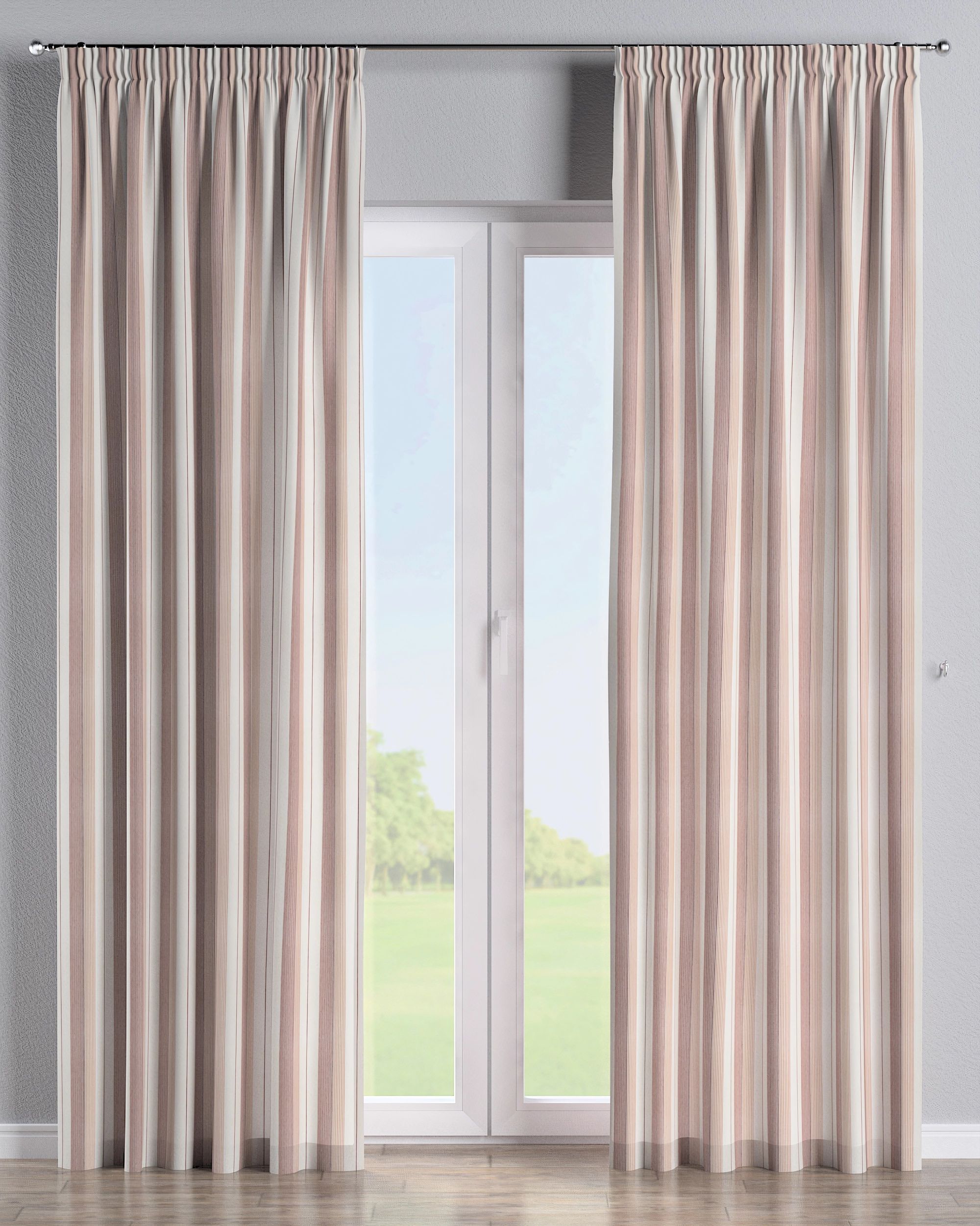 Rideau sur un ruban fronceur 1 pièce couleur rouge tissu tresse, à motifs