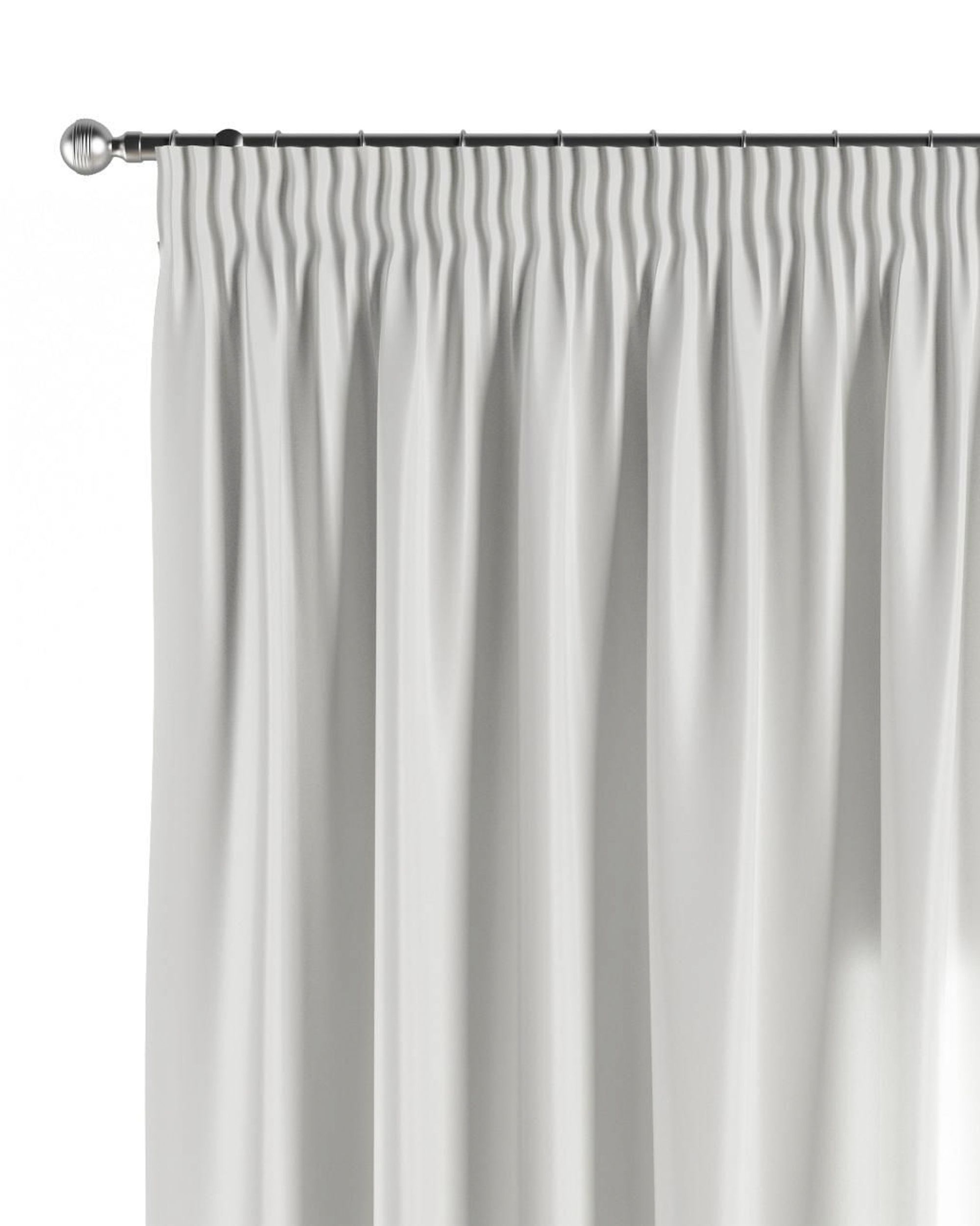 Rideau sur un ruban fronceur 1 pièce couleur vert tissu à motifs (hover)