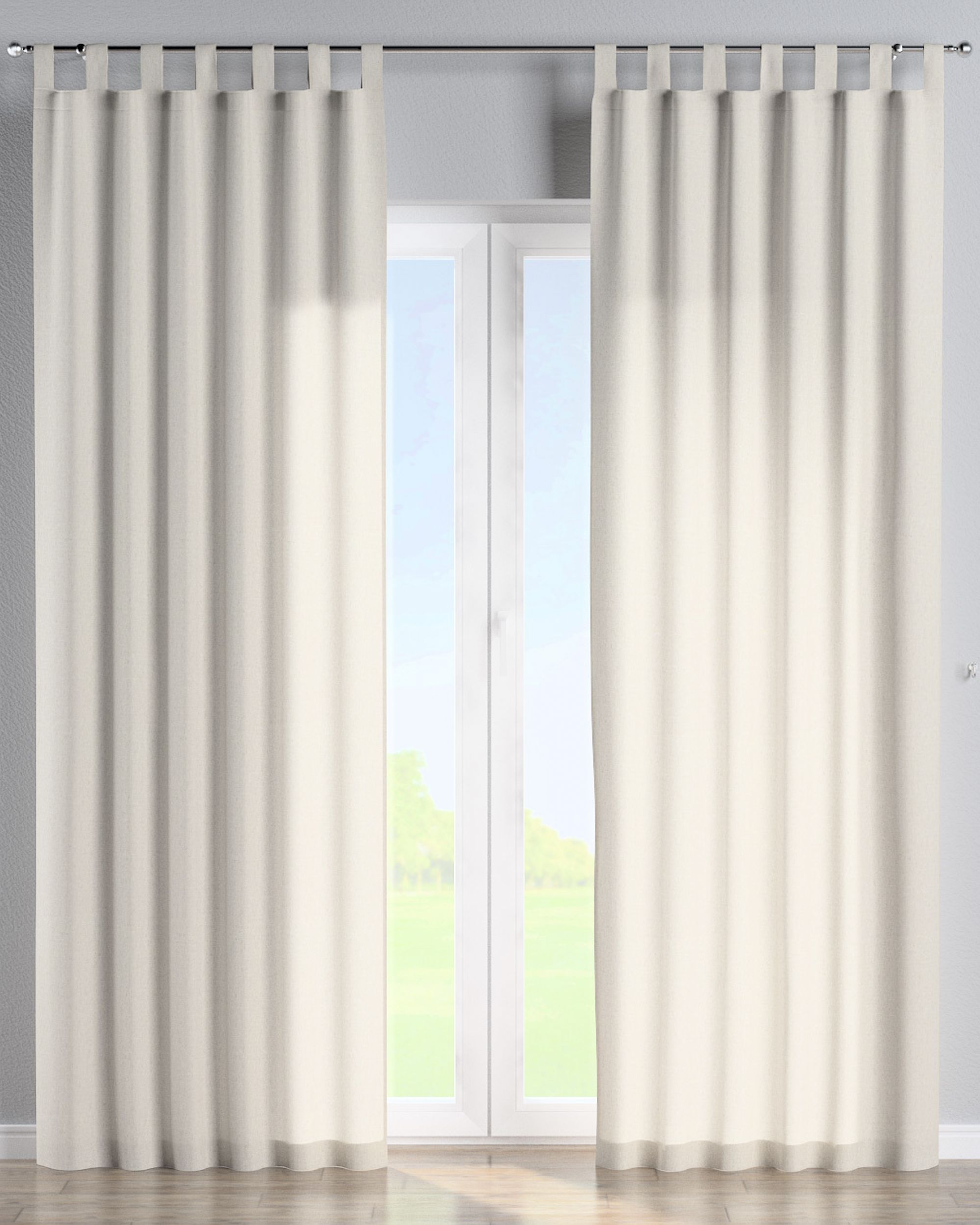 Rideau à pattes 1 pièce couleur beige