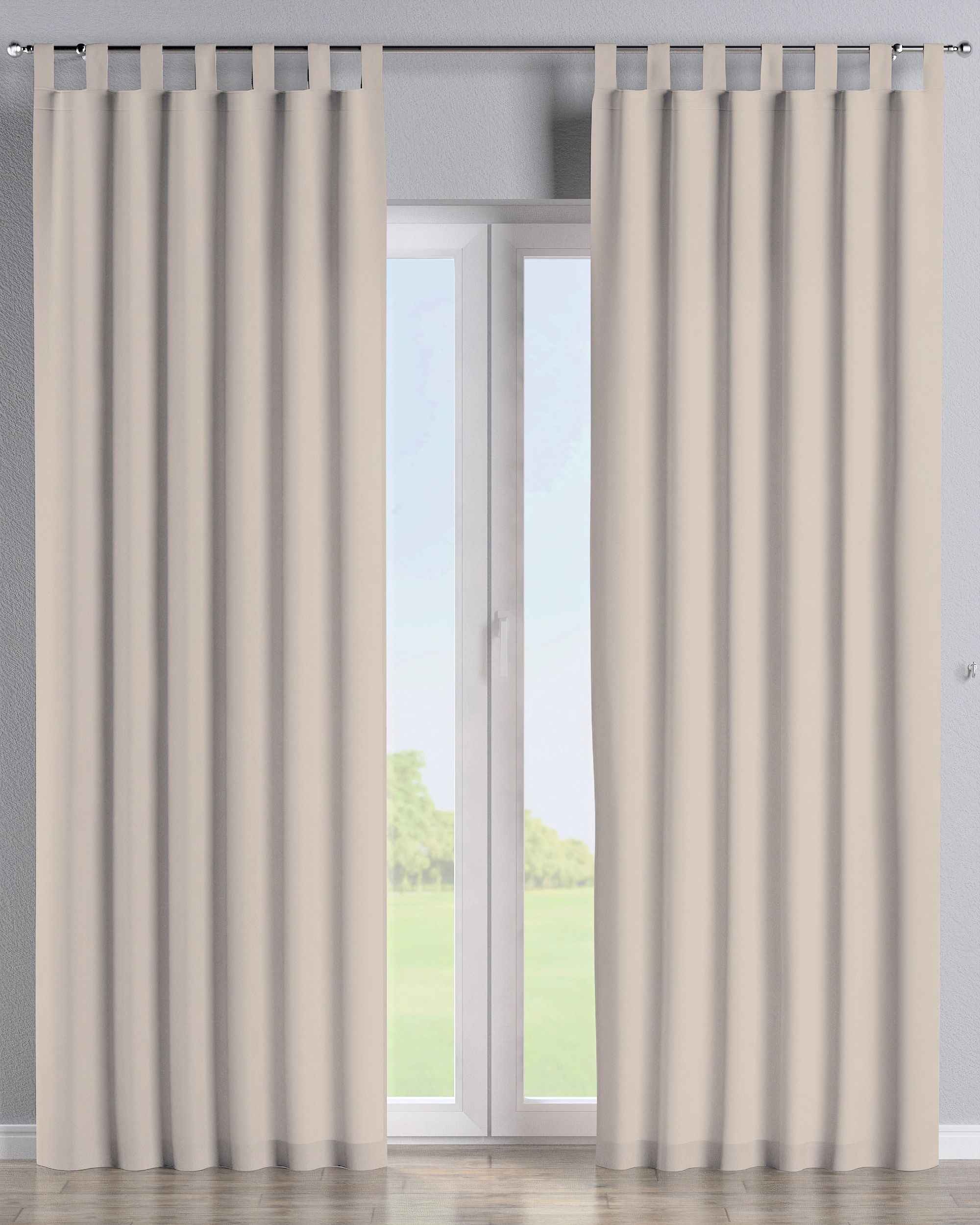 Rideau à pattes 1 pièce couleur beige