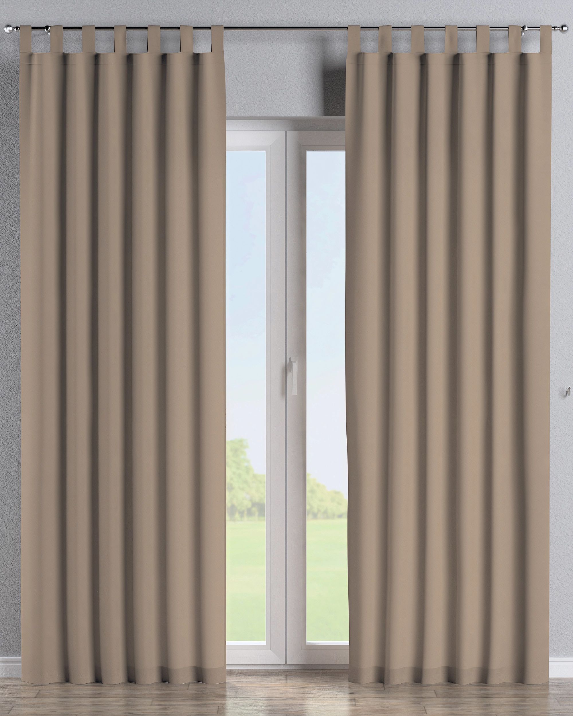 Rideau à pattes 1 pièce couleur beige