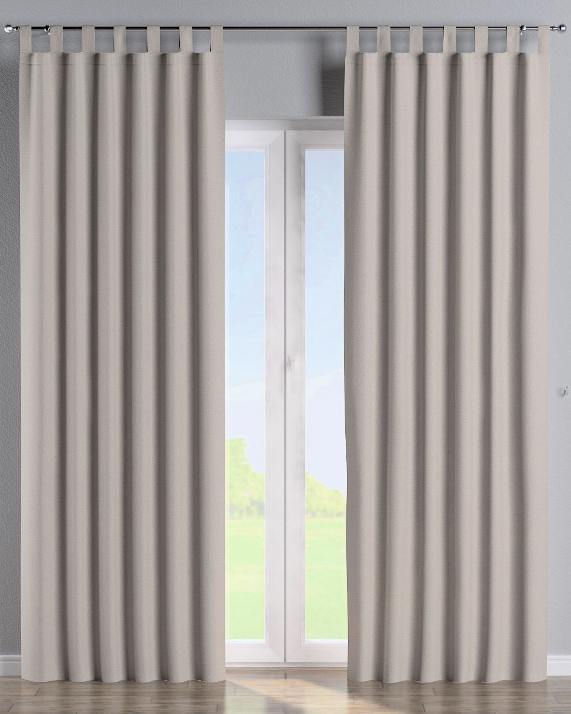 Rideau à pattes 1 pièce couleur beige tissu black-out