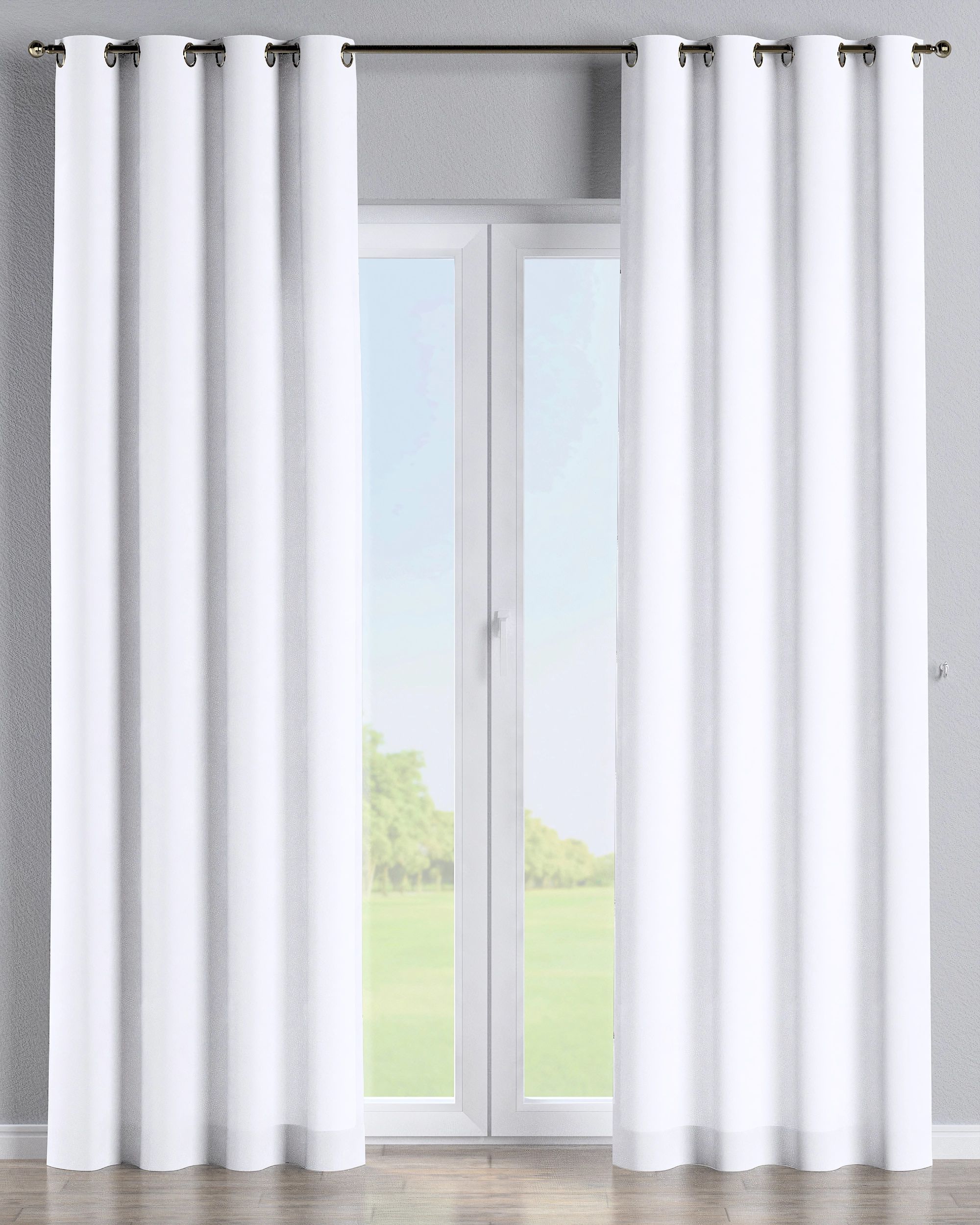 Rideau à œillets 1 pièce couleur blanc