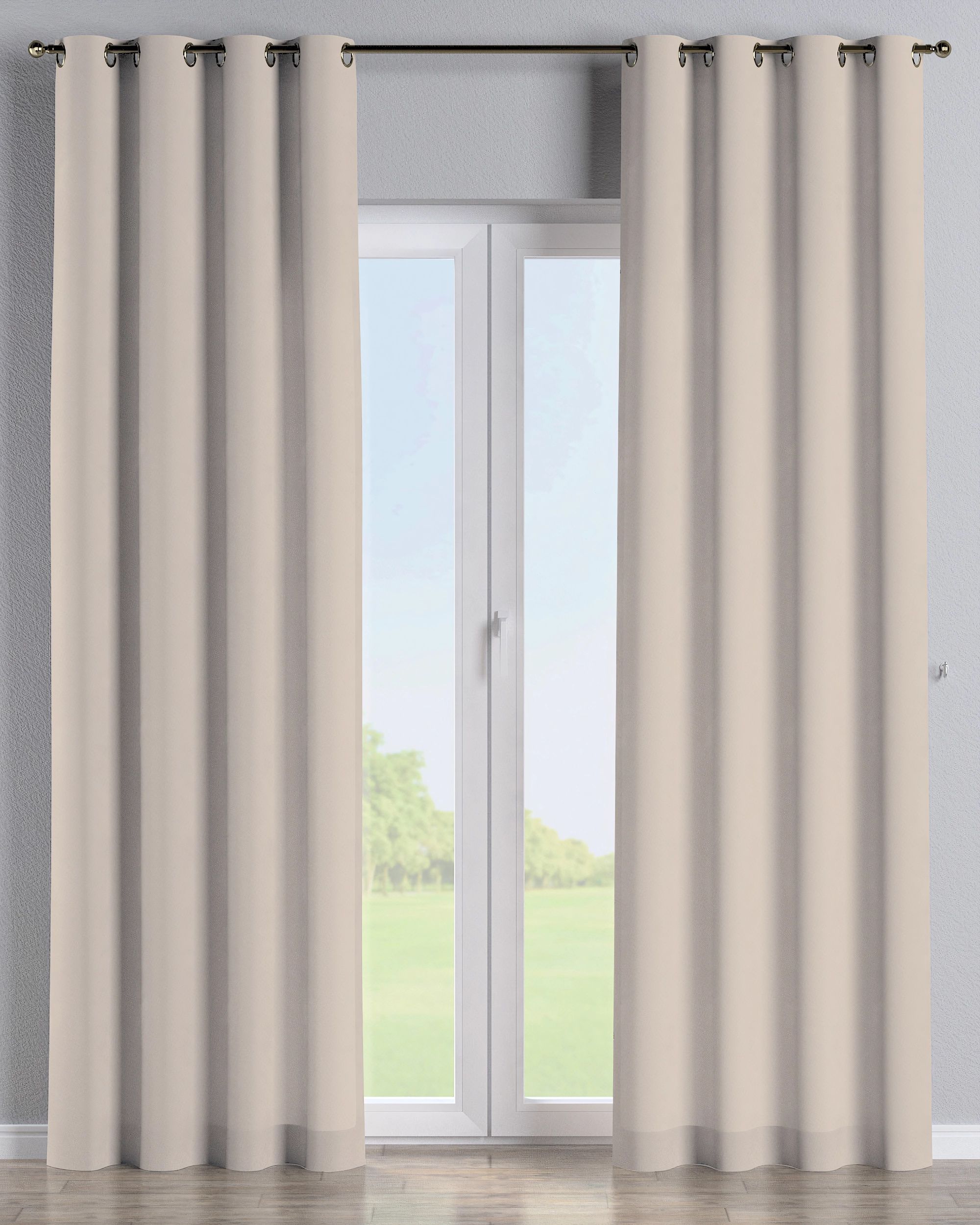 Rideau à œillets 1 pièce couleur beige