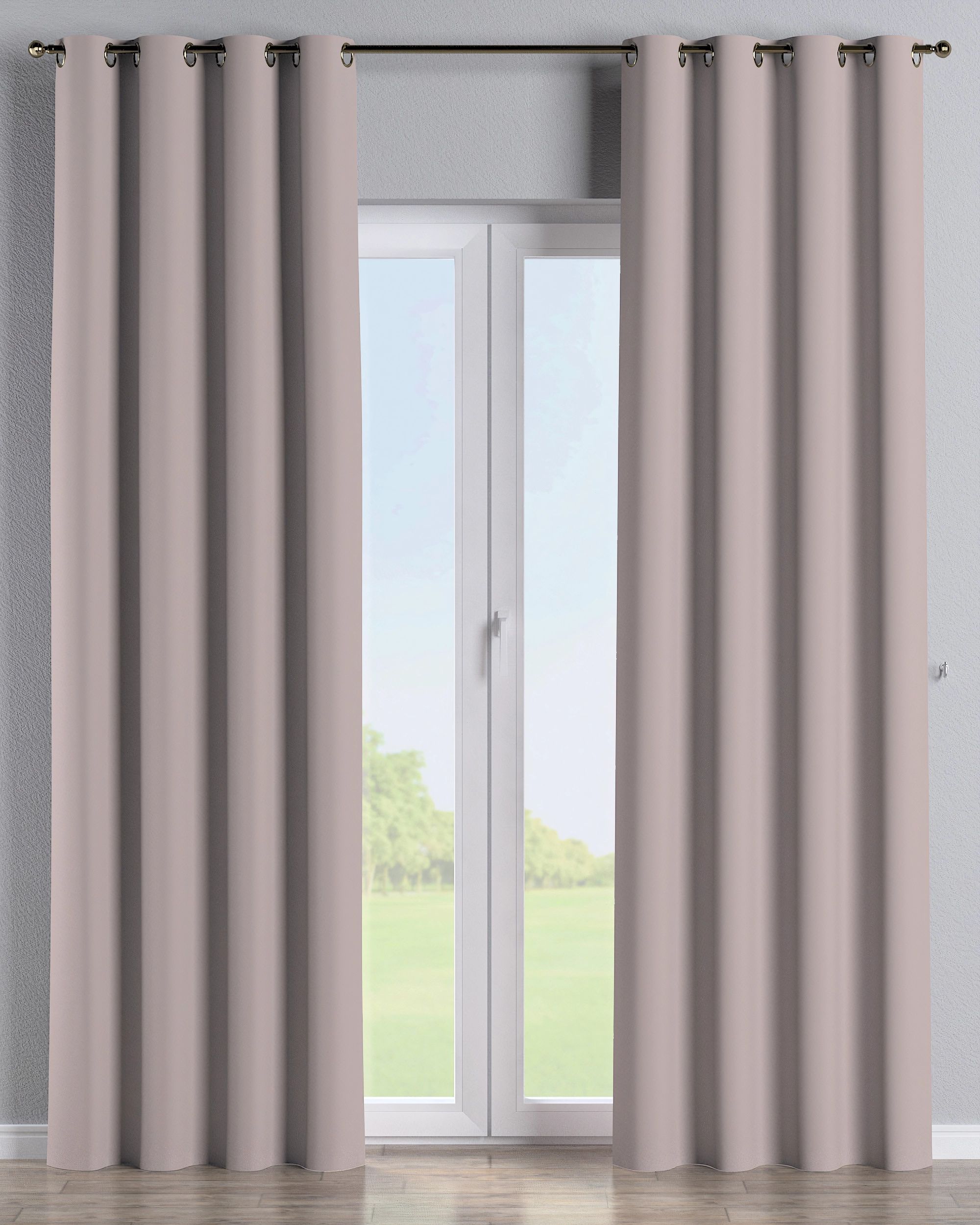 Rideau à œillets 1 pièce couleur beige tissu black-out