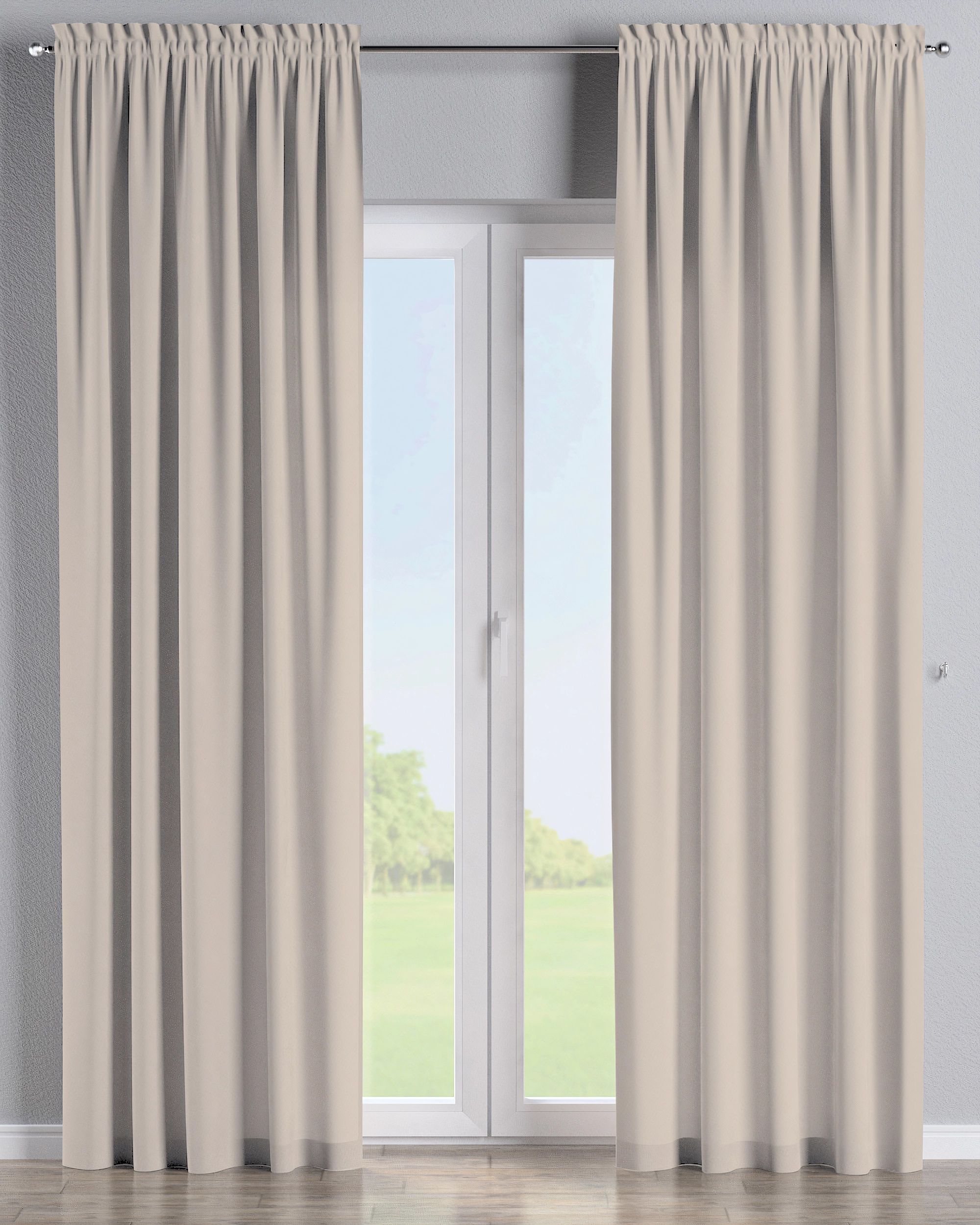 Rideau à galon fronceur 1 pièce couleur beige