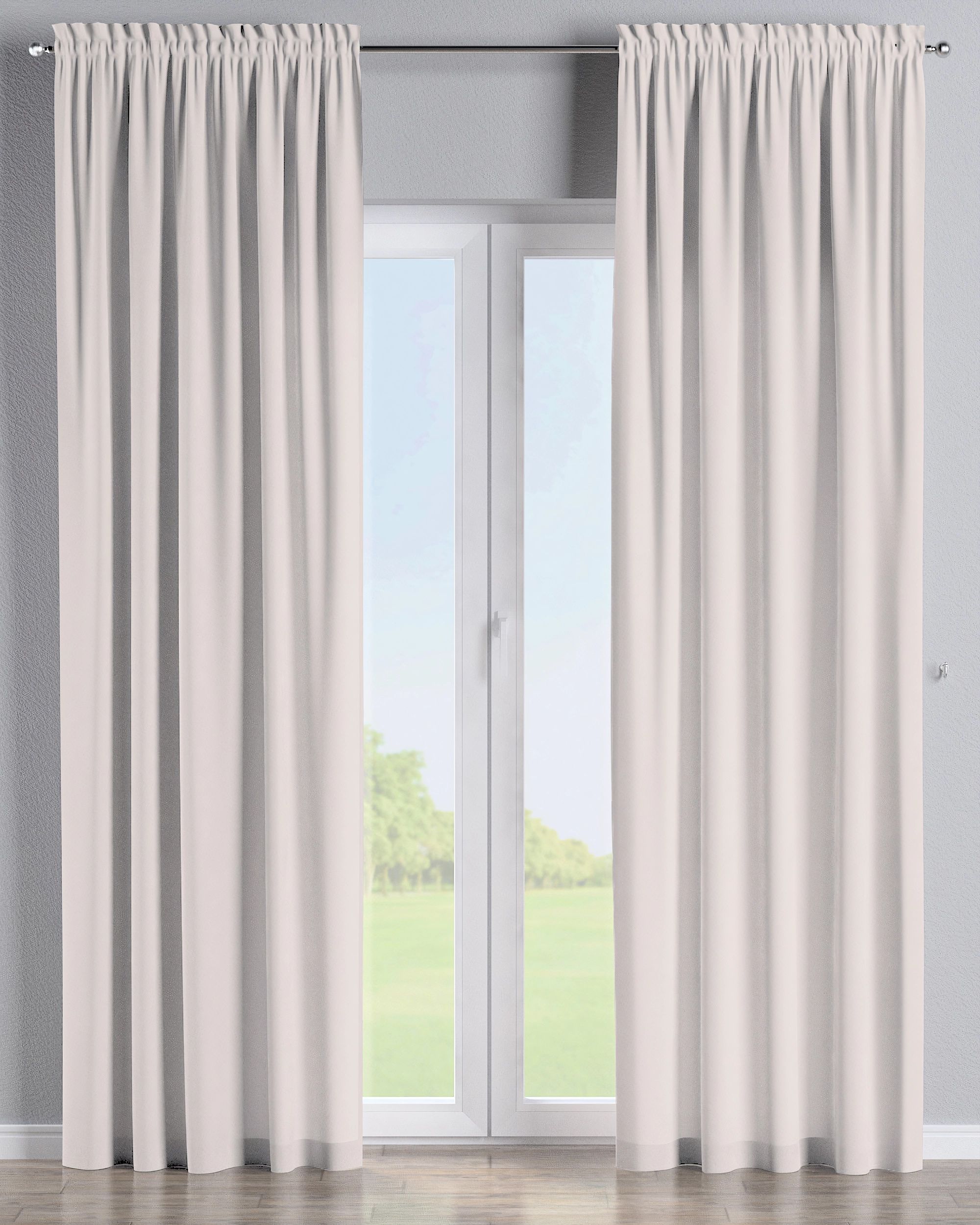 Rideau à galon fronceur 1 pièce couleur crème
