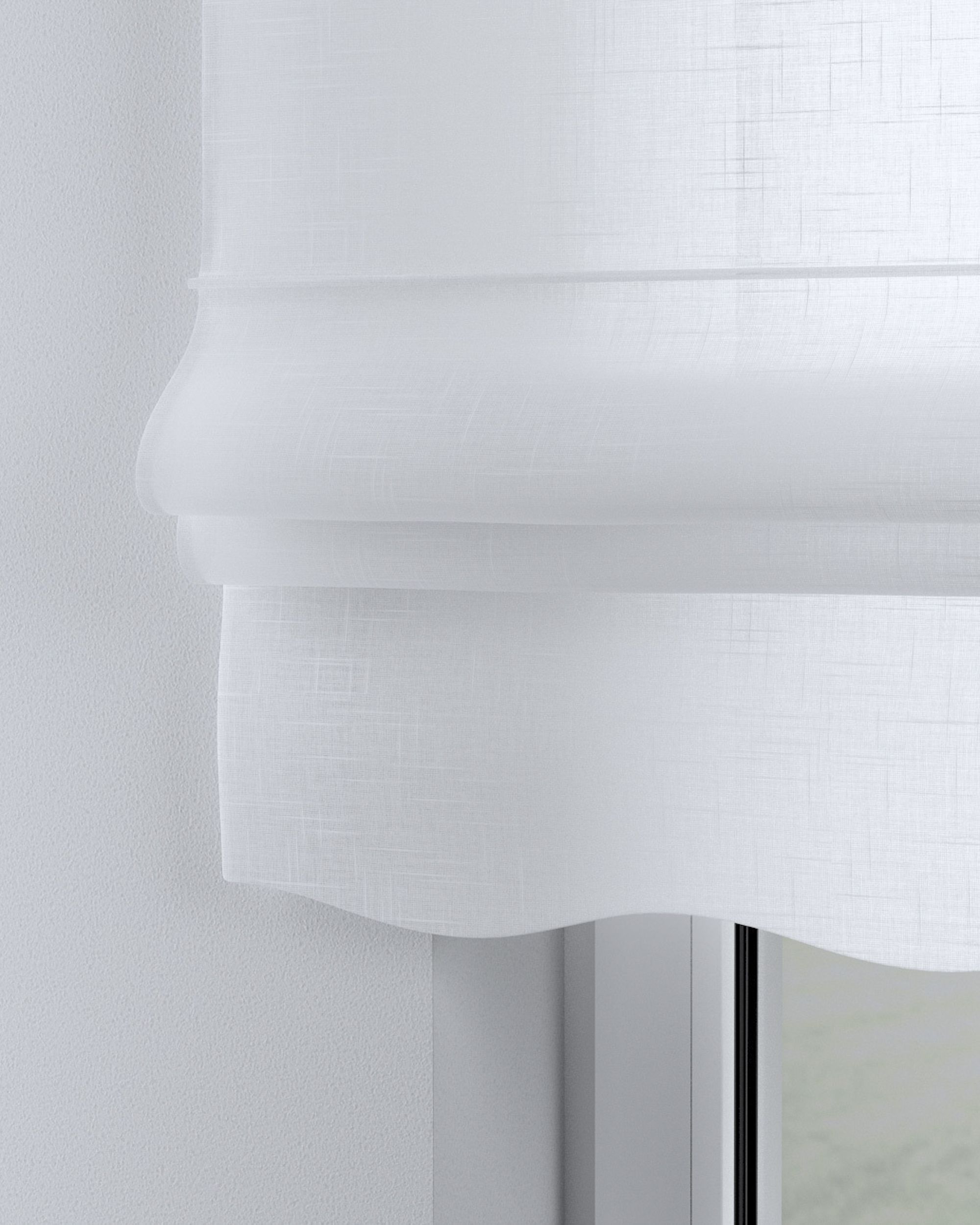 Store bateau Mela couleur blanc tissu semi-transparent, tresse (hover)