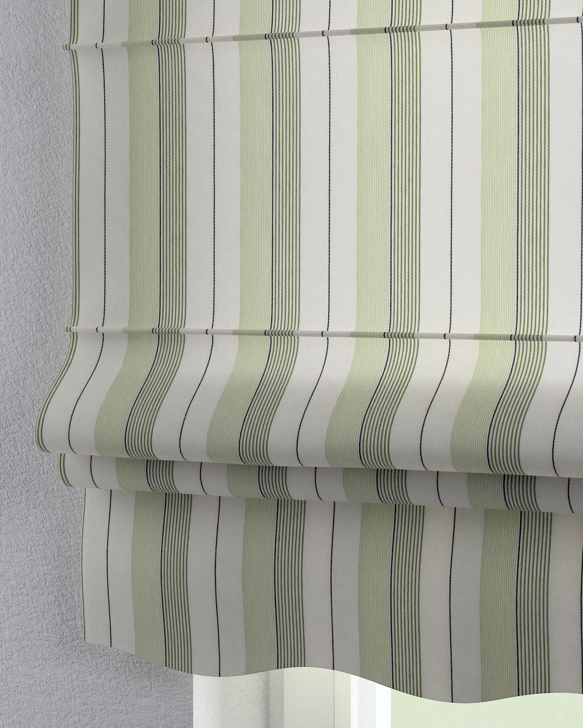 Store bateau Mela couleur vert tissu tresse, à motifs (hover)
