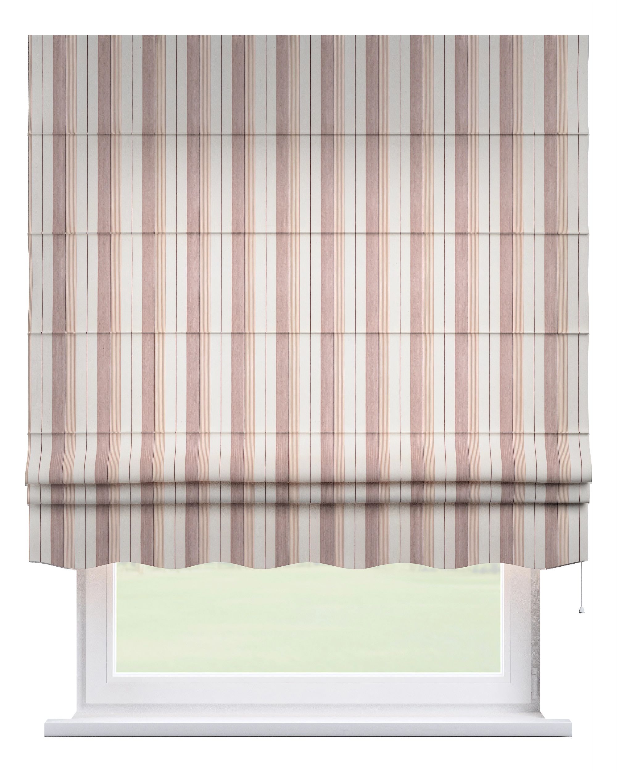 Store bateau Mela couleur rouge tissu tresse, à motifs