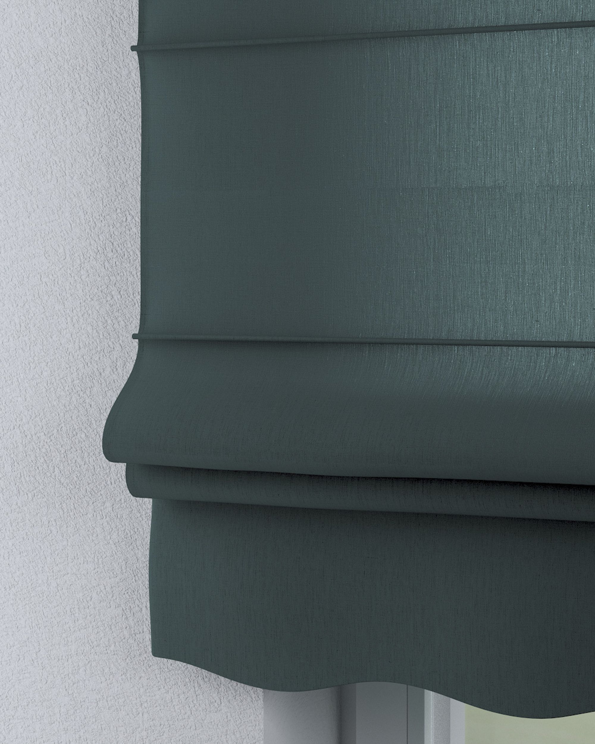 Store bateau Mela couleur vert tissu semi-transparent, tresse (hover)