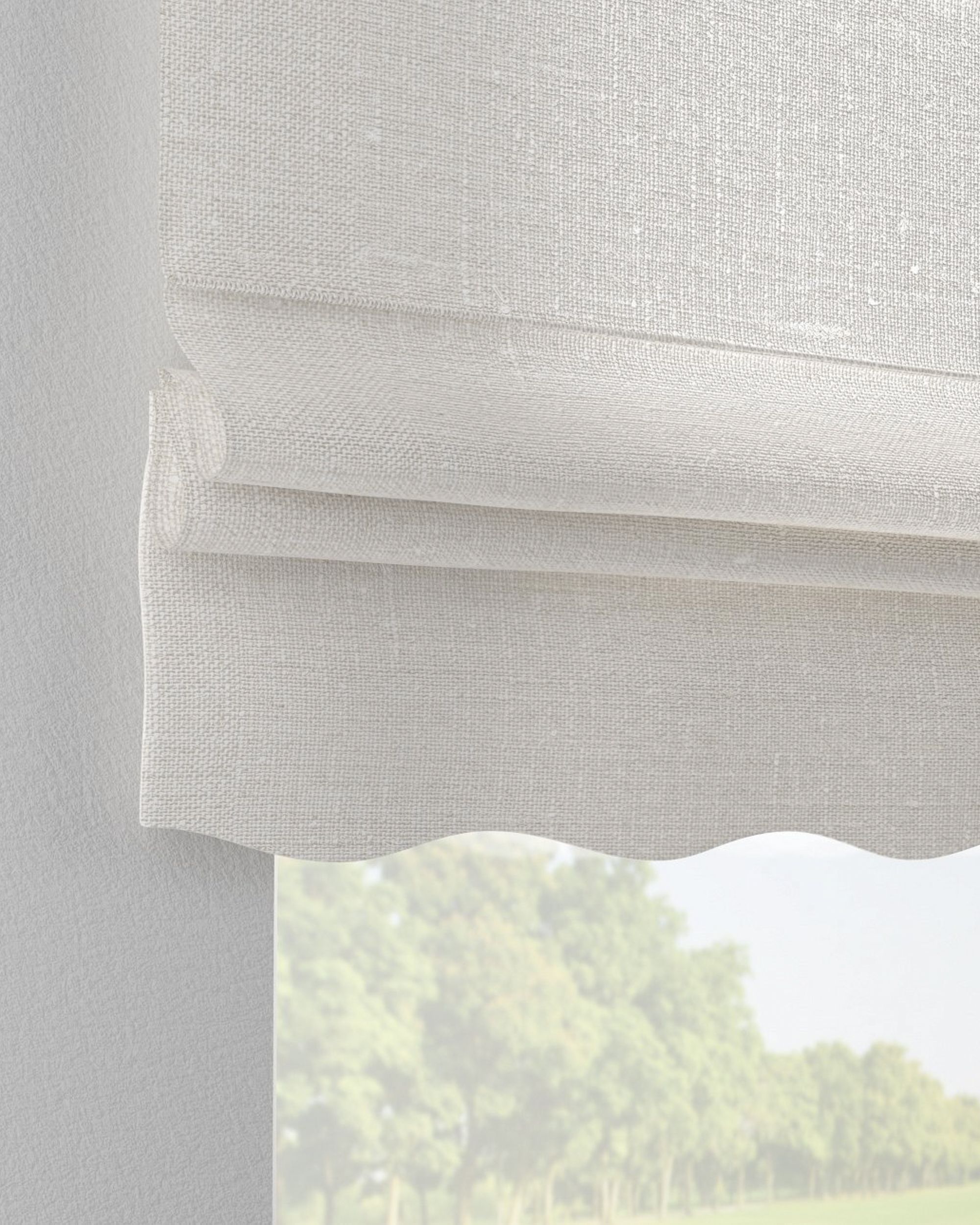 Store bateau Mela couleur blanc tissu semi-transparent, tresse (hover)