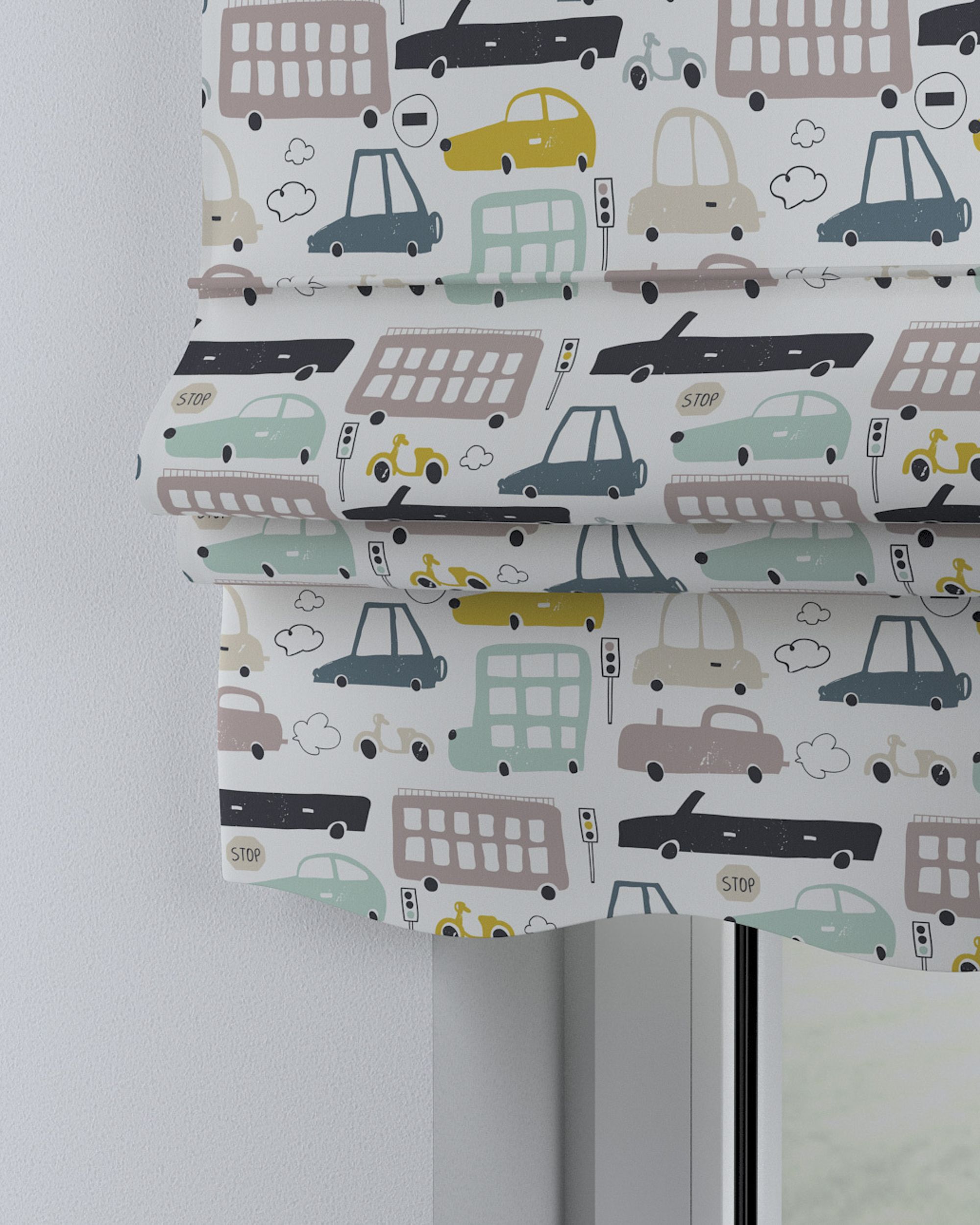 Store bateau Mela couleur beige tissu à motifs (hover)