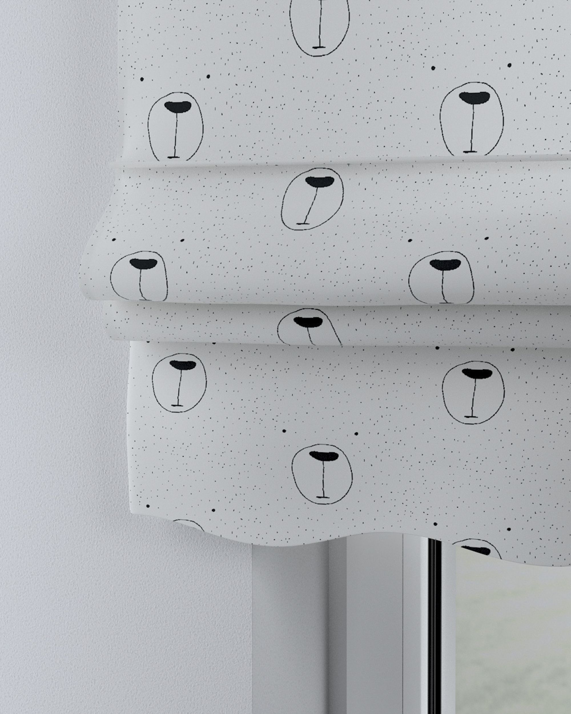 Store bateau Mela couleur blanc tissu à motifs (hover)