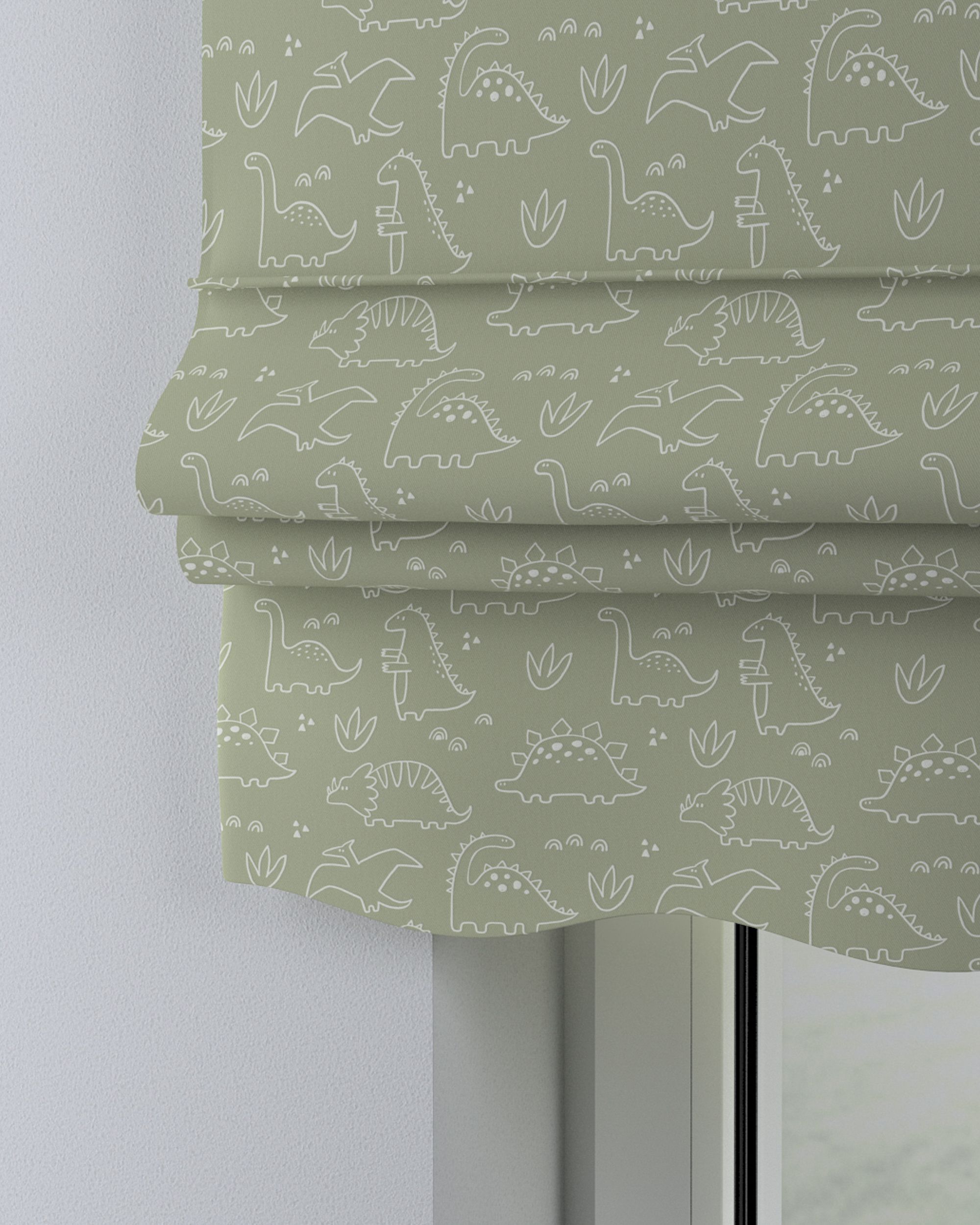 Store bateau Mela couleur vert tissu à motifs (hover)