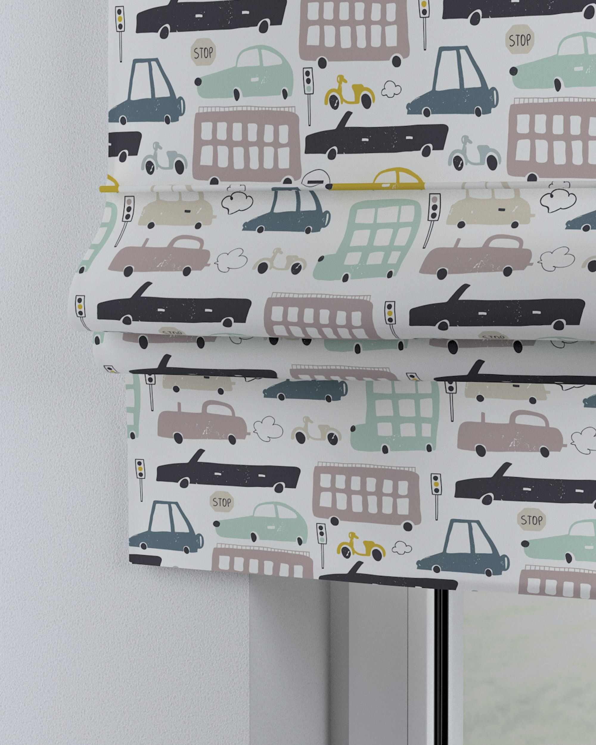 Store bateau Sammy couleur beige tissu à motifs (hover)