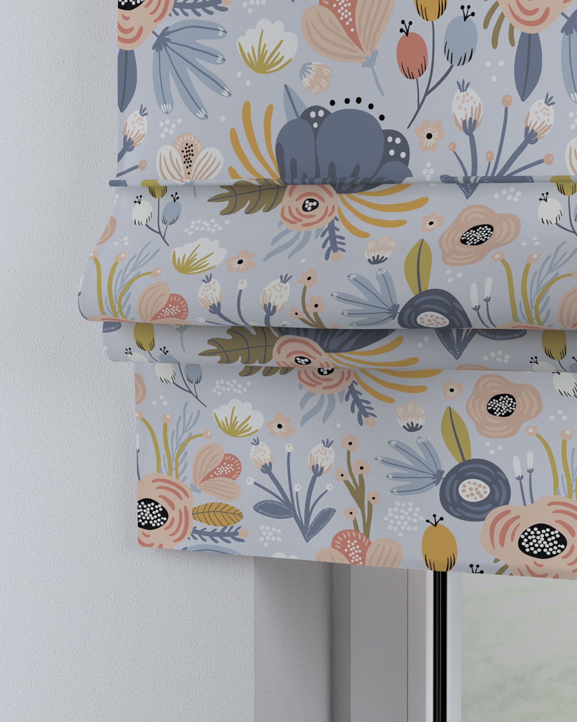 Store bateau Sammy couleur bleu tissu à motifs (hover)
