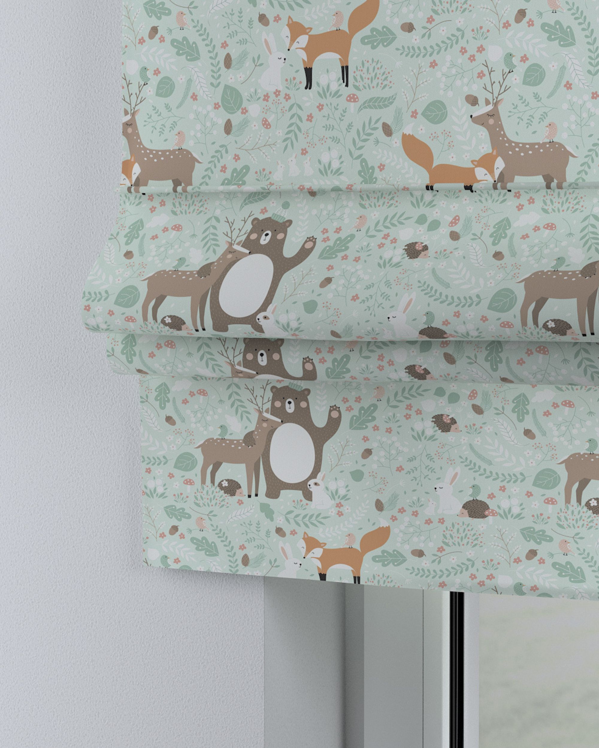 Store bateau Sammy couleur vert tissu à motifs (hover)