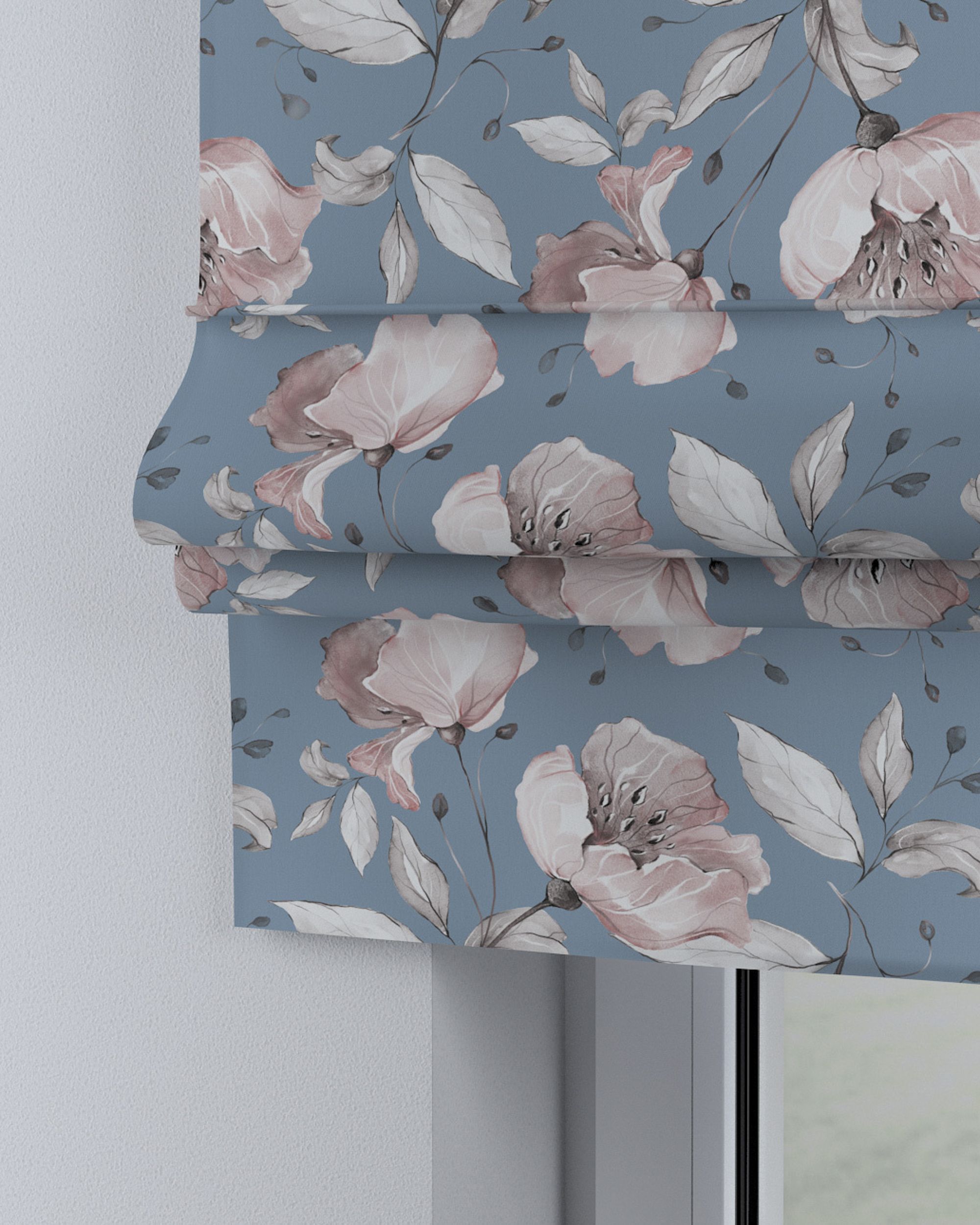 Store bateau Sammy couleur bleu tissu à motifs (hover)