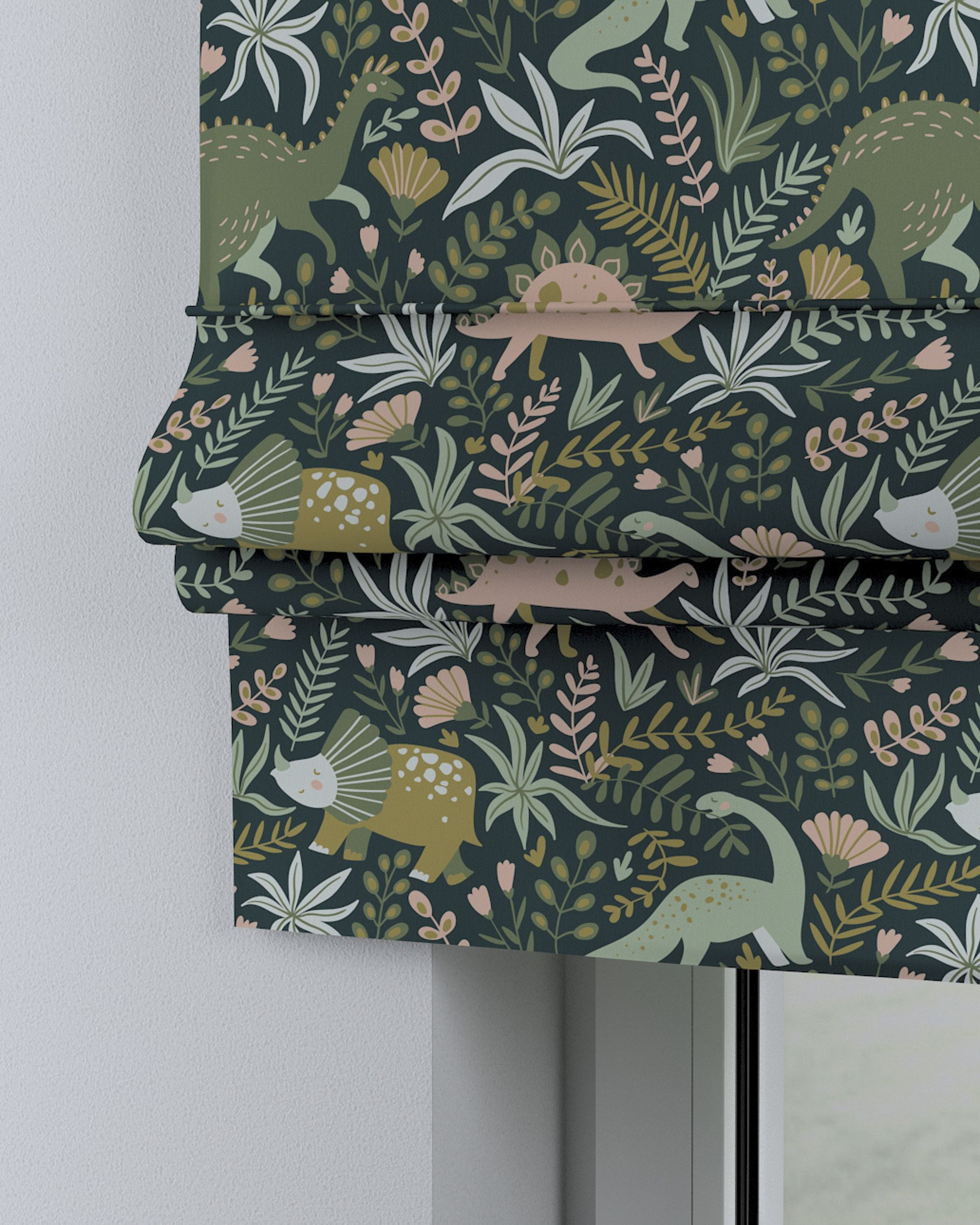 Store bateau Sammy couleur vert tissu à motifs (hover)