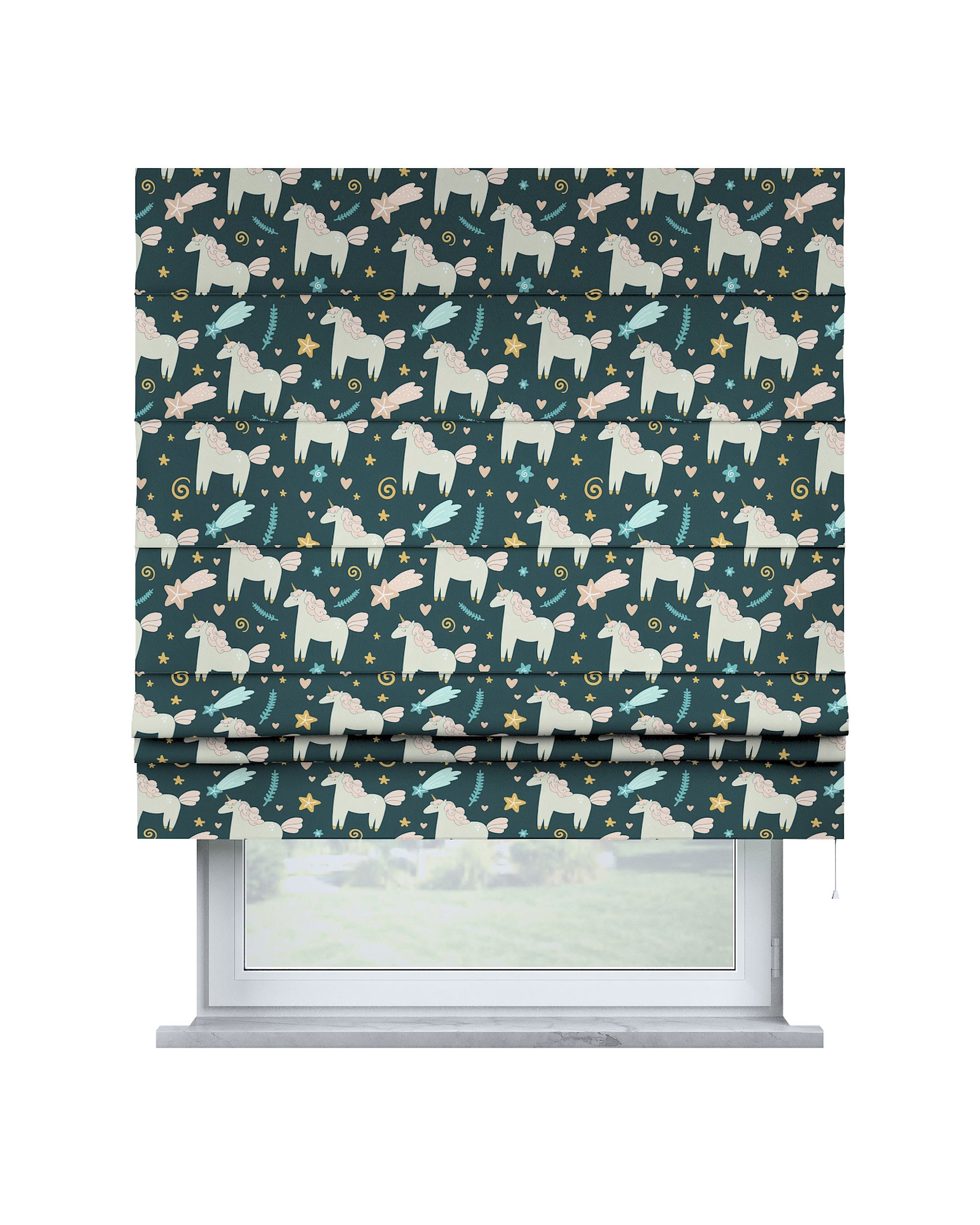 Store bateau Sammy couleur marron tissu à motifs