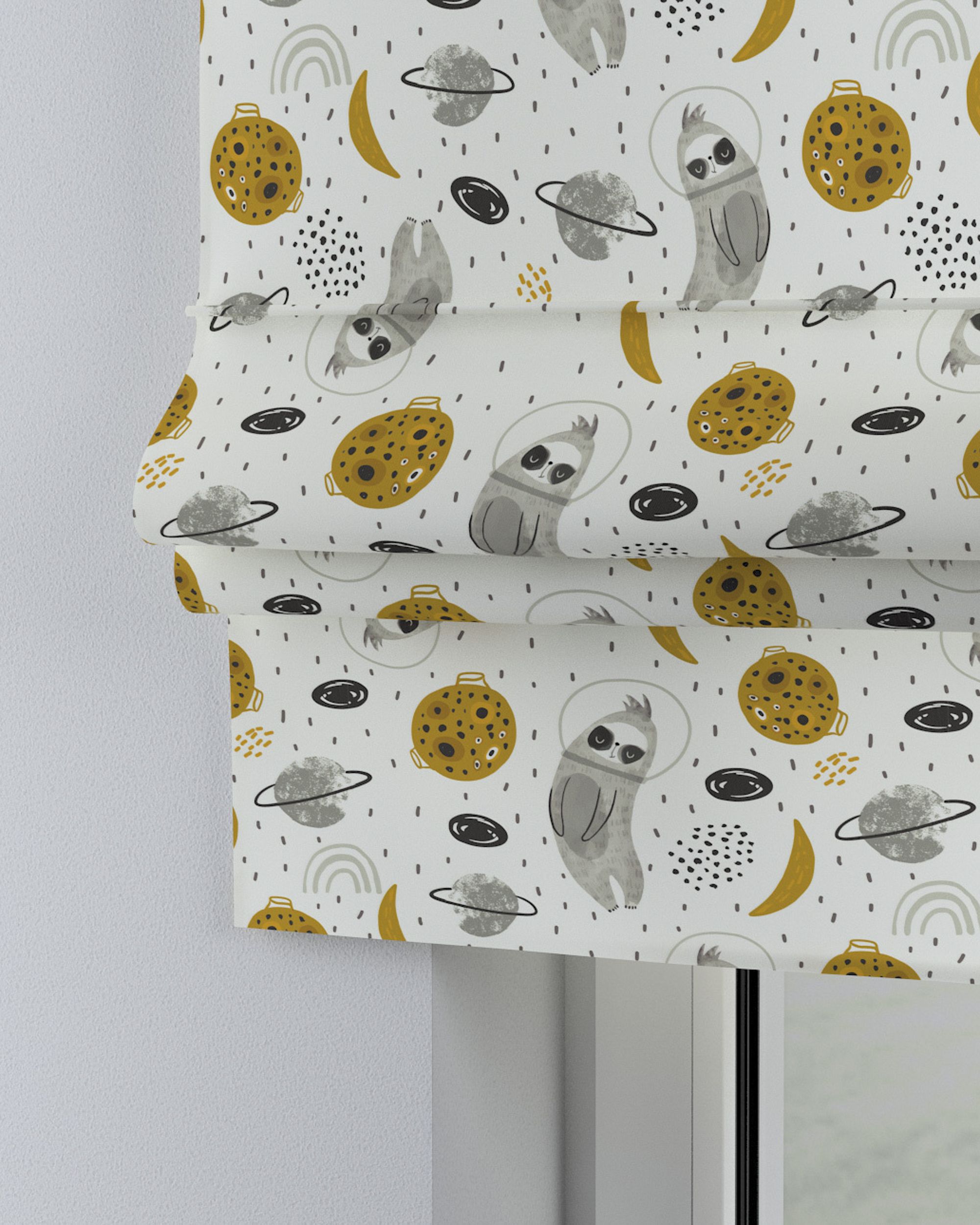 Store bateau Sammy couleur blanc tissu à motifs (hover)