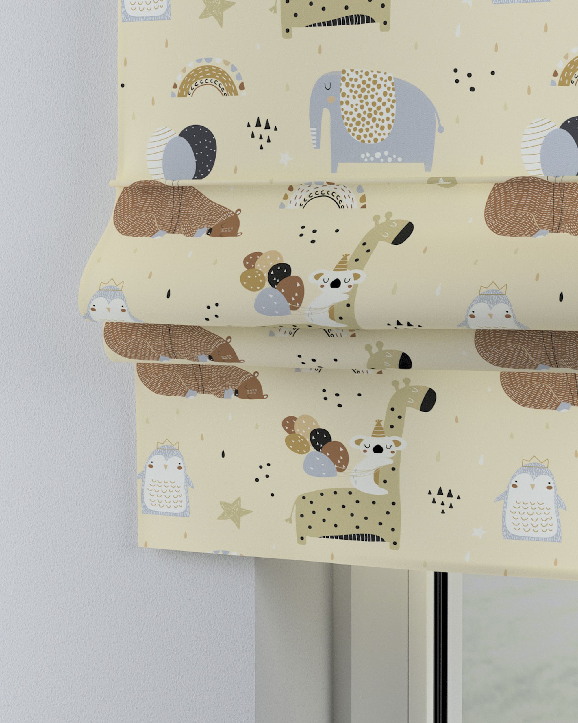 Store bateau Sammy couleur beige tissu à motifs (hover)