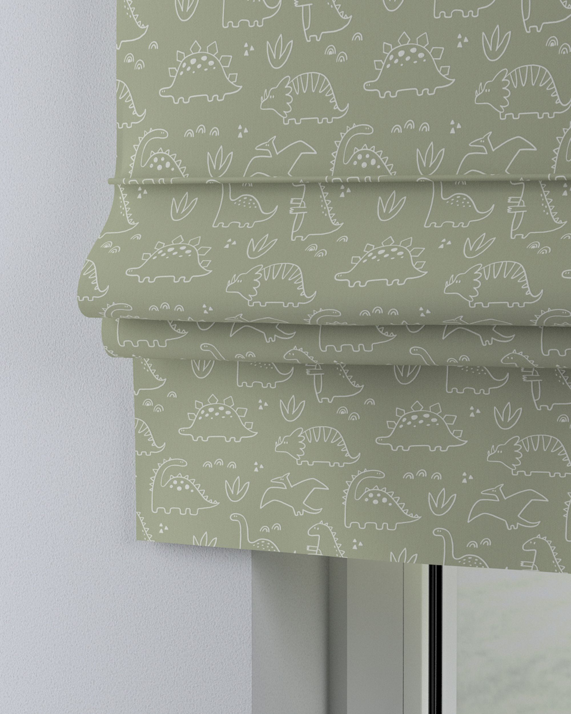 Store bateau Sammy couleur vert tissu à motifs (hover)