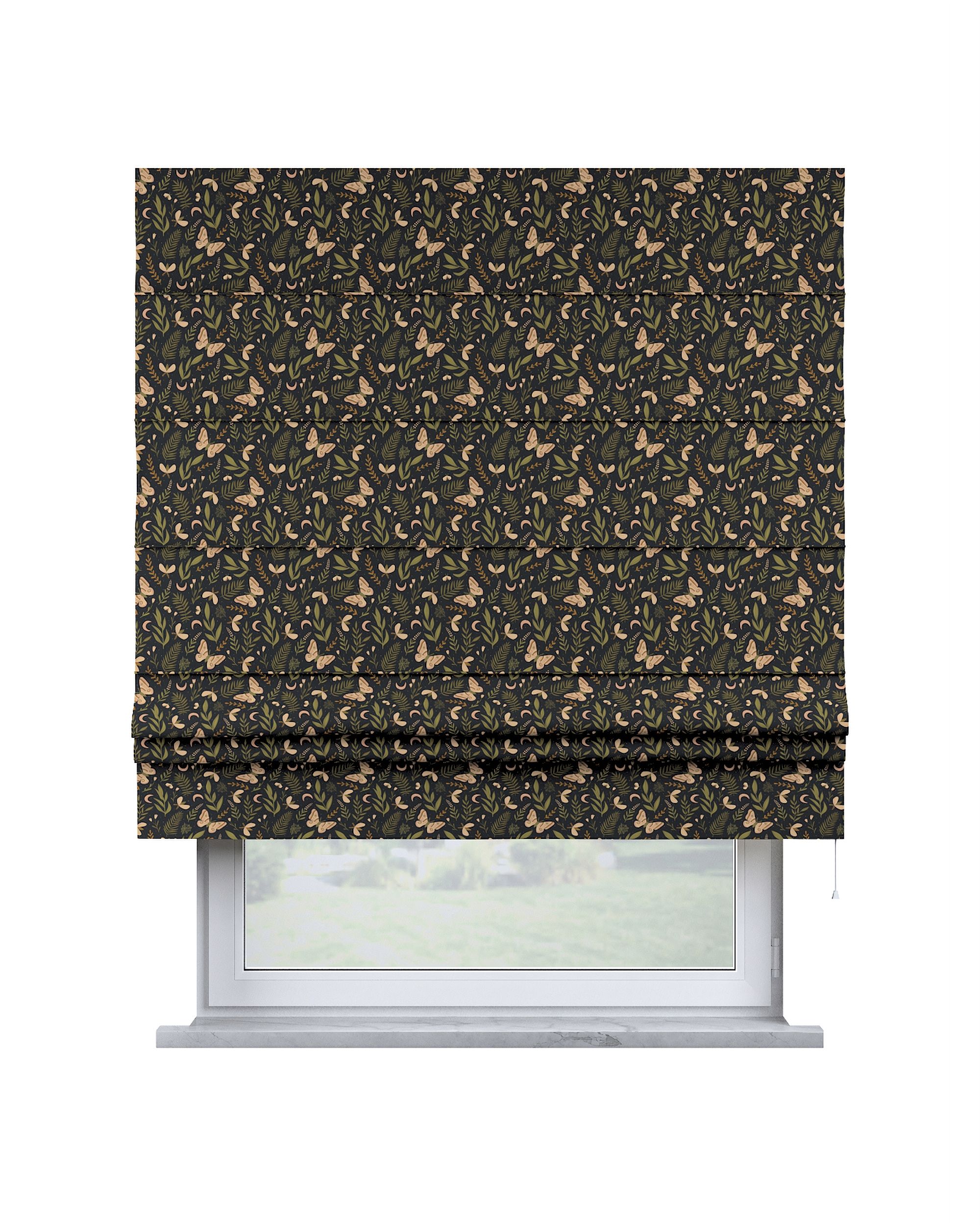 Store bateau Sammy couleur noir tissu à motifs