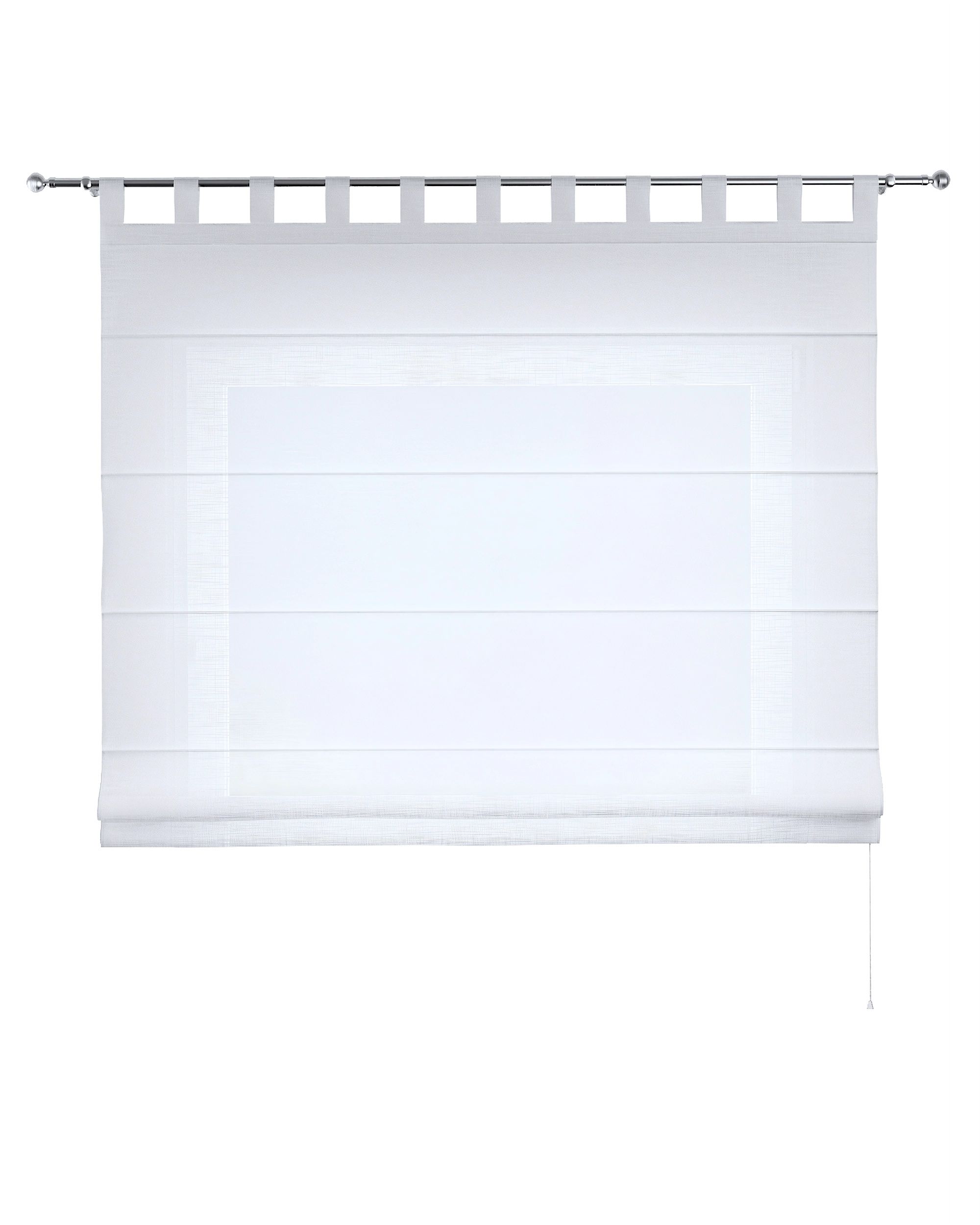 Store bateau Oli couleur blanc tissu semi-transparent, tresse (hover)